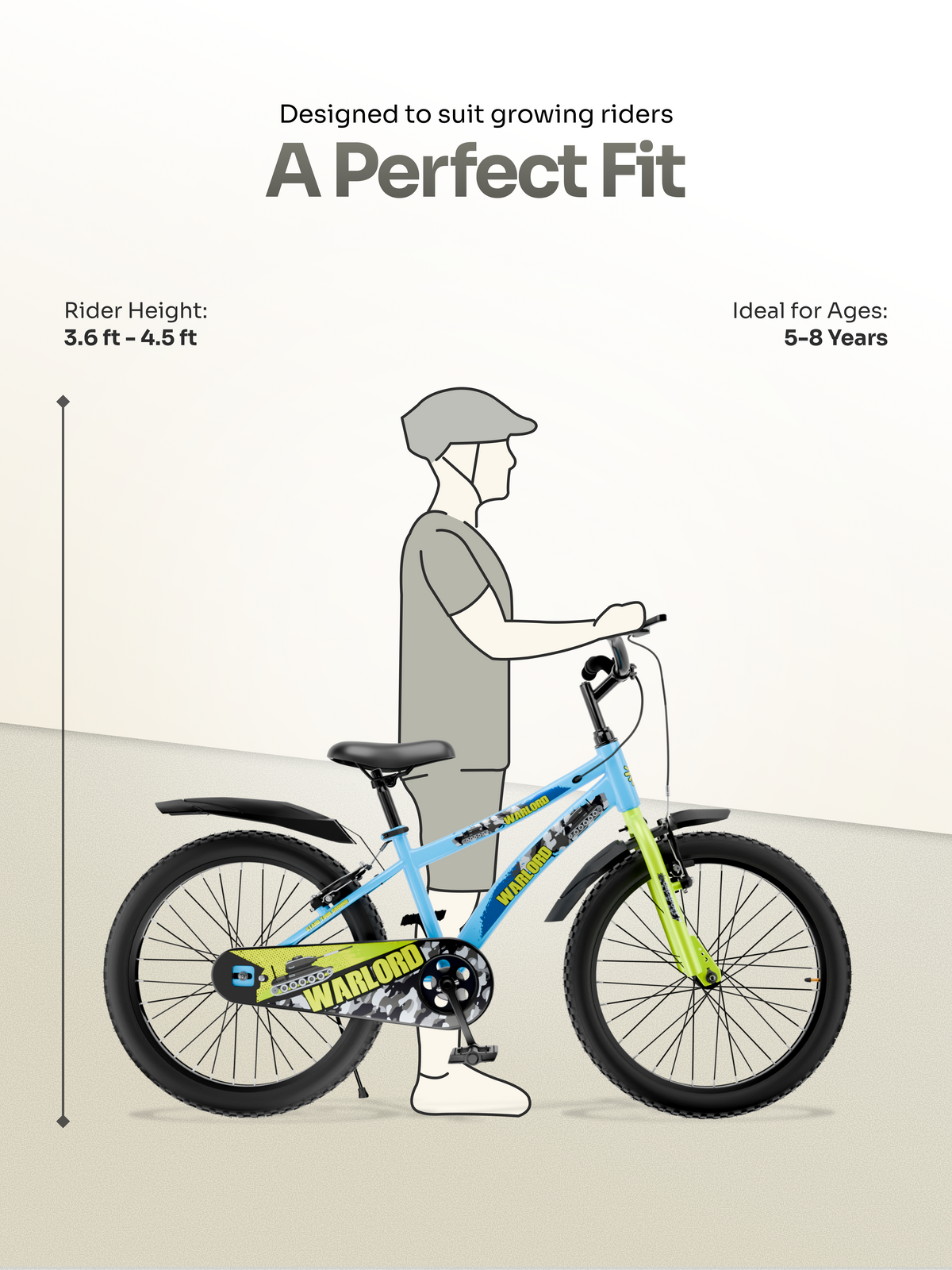 Warlord 20T Steel Frame Kids Bike Blue