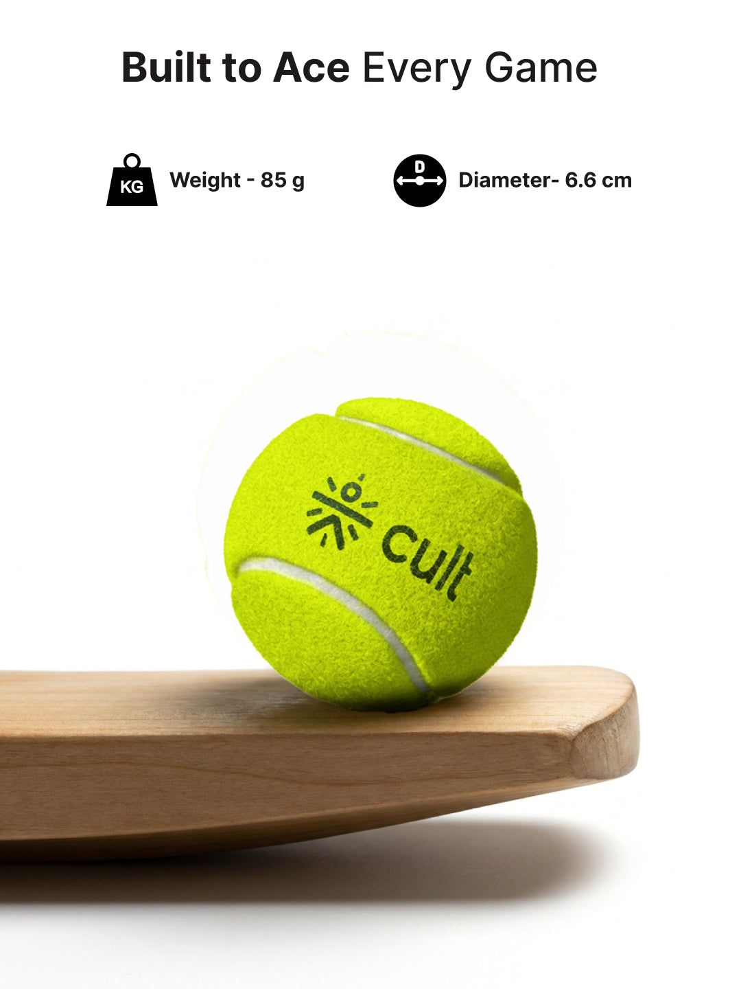 cult Tennis Ball Pack of 3 Green