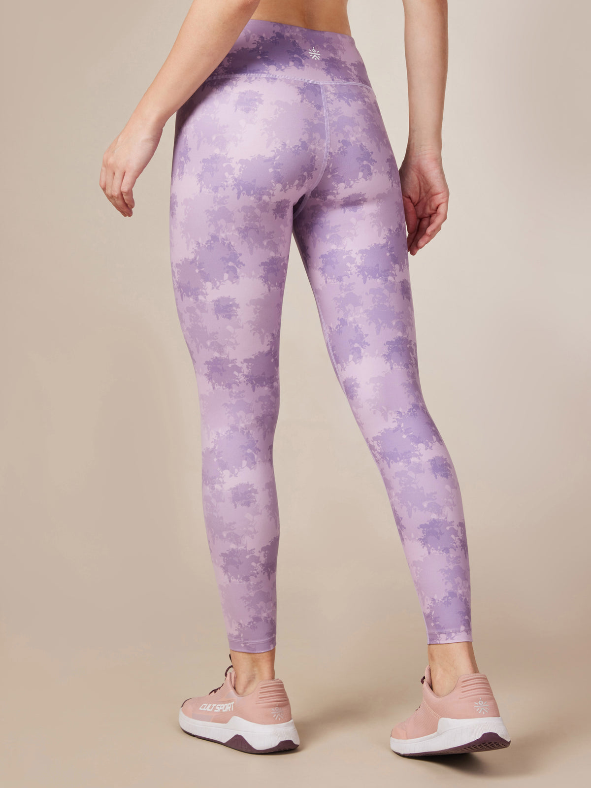 Purple Printed Performance Tights
