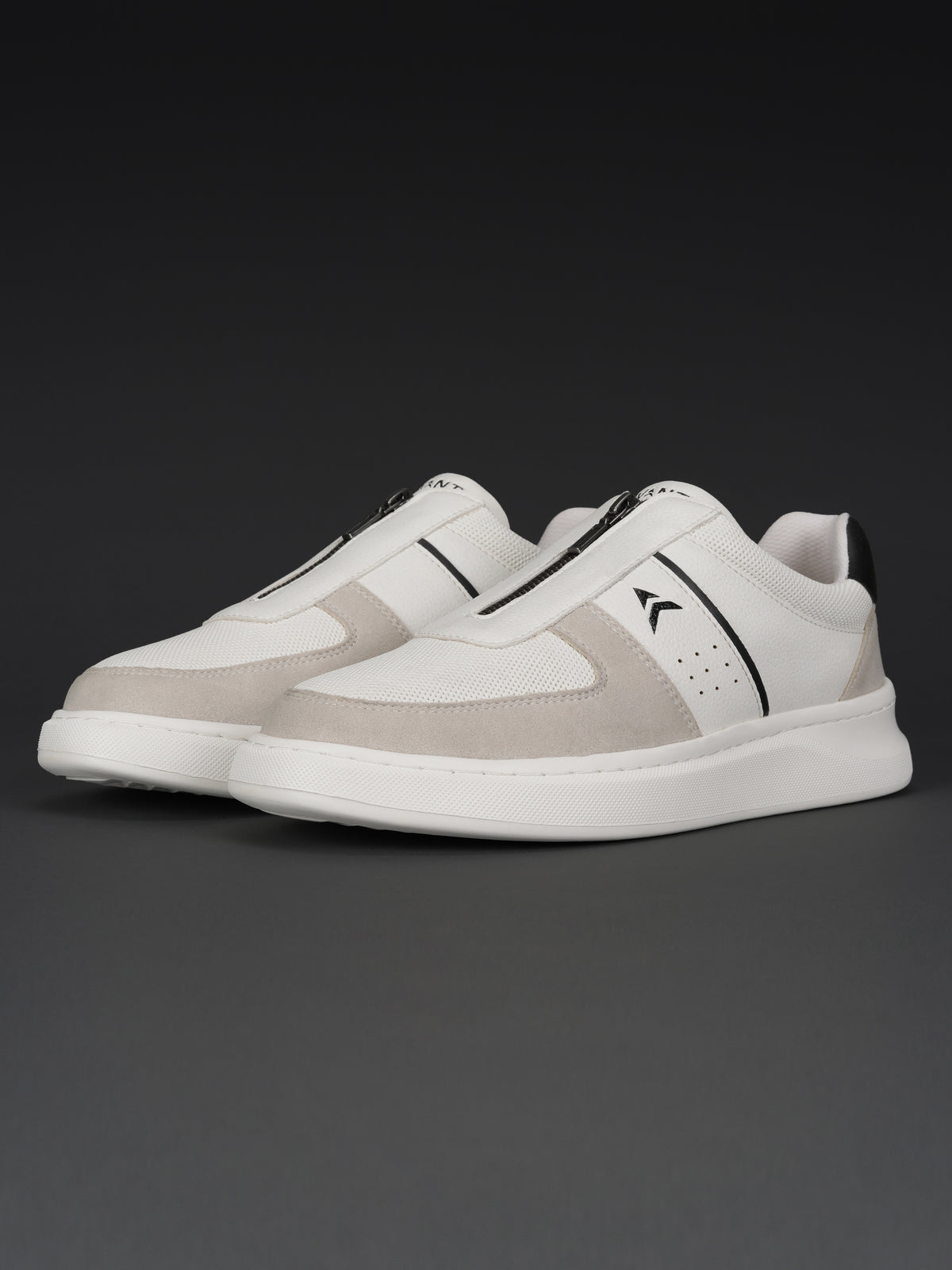 Avant Men's ZipWalk Casual Shoes - White/Grey