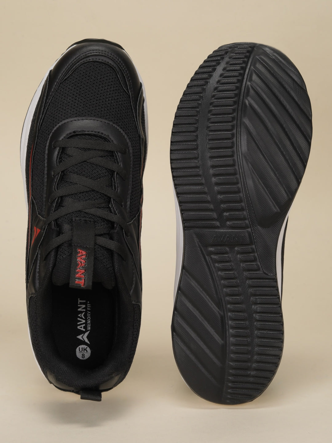 Avant Men's StepDrive Walking Shoes - Black/Red