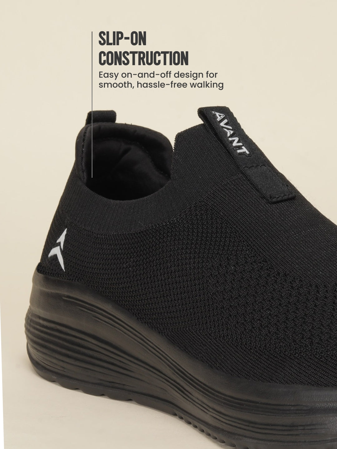Avant Men's Silven Slip-On Walking Shoes - Black