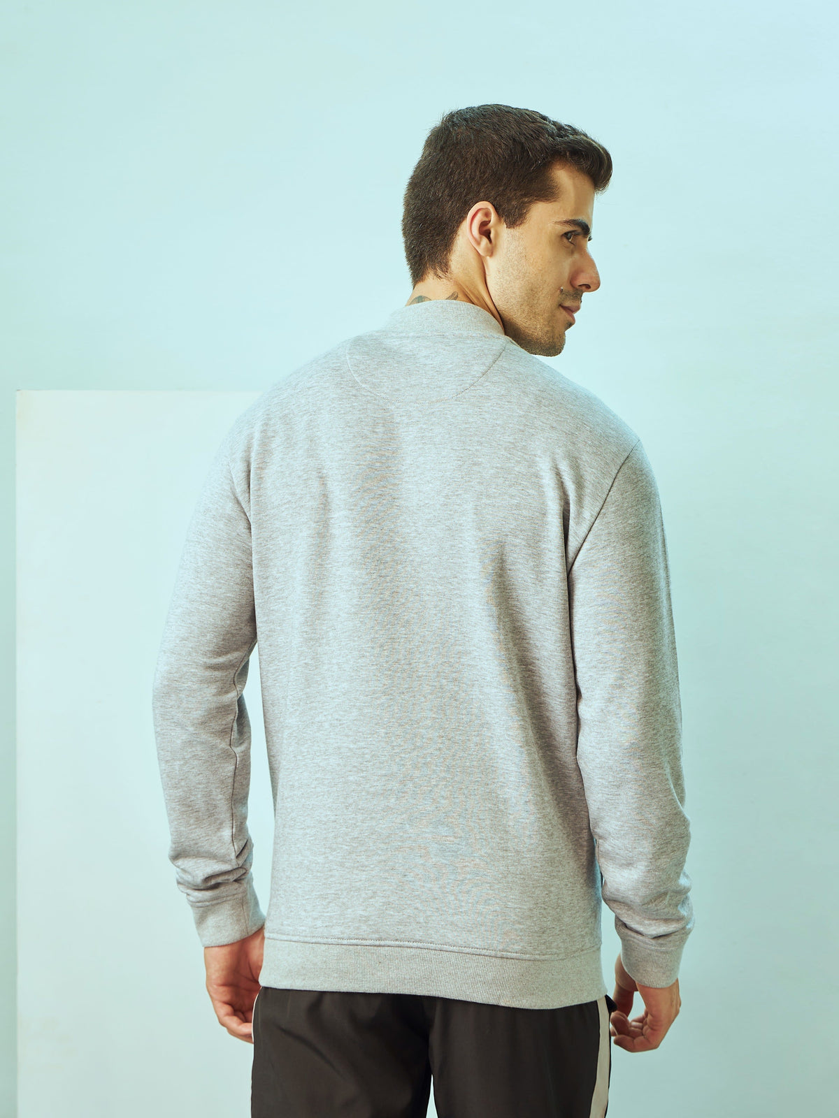 Panelled Zip-Front Sweatshirt