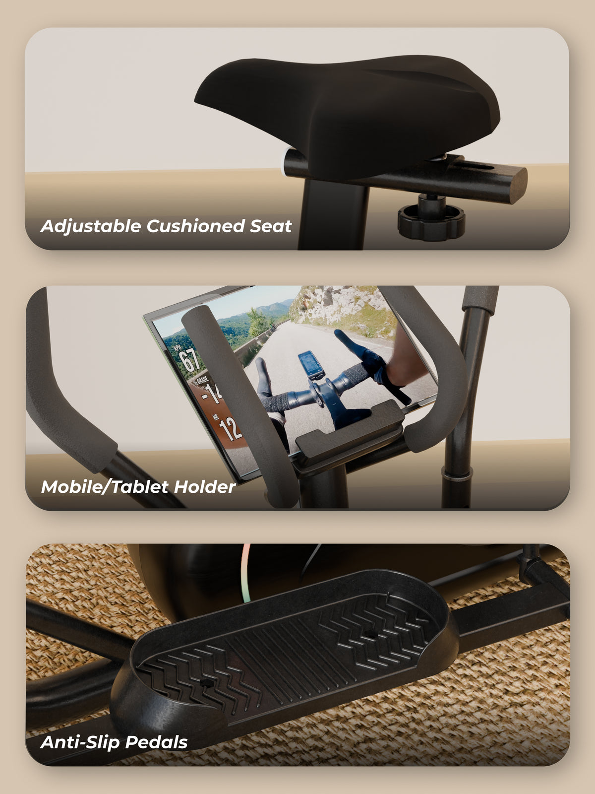 Cult SmartCrossNeo Magnetic Elliptical Trainer | 4Kg Flywheel | Max Weight: 130Kg | Home Use Cross Trainer - Black (with 6 Months Extended Warranty)