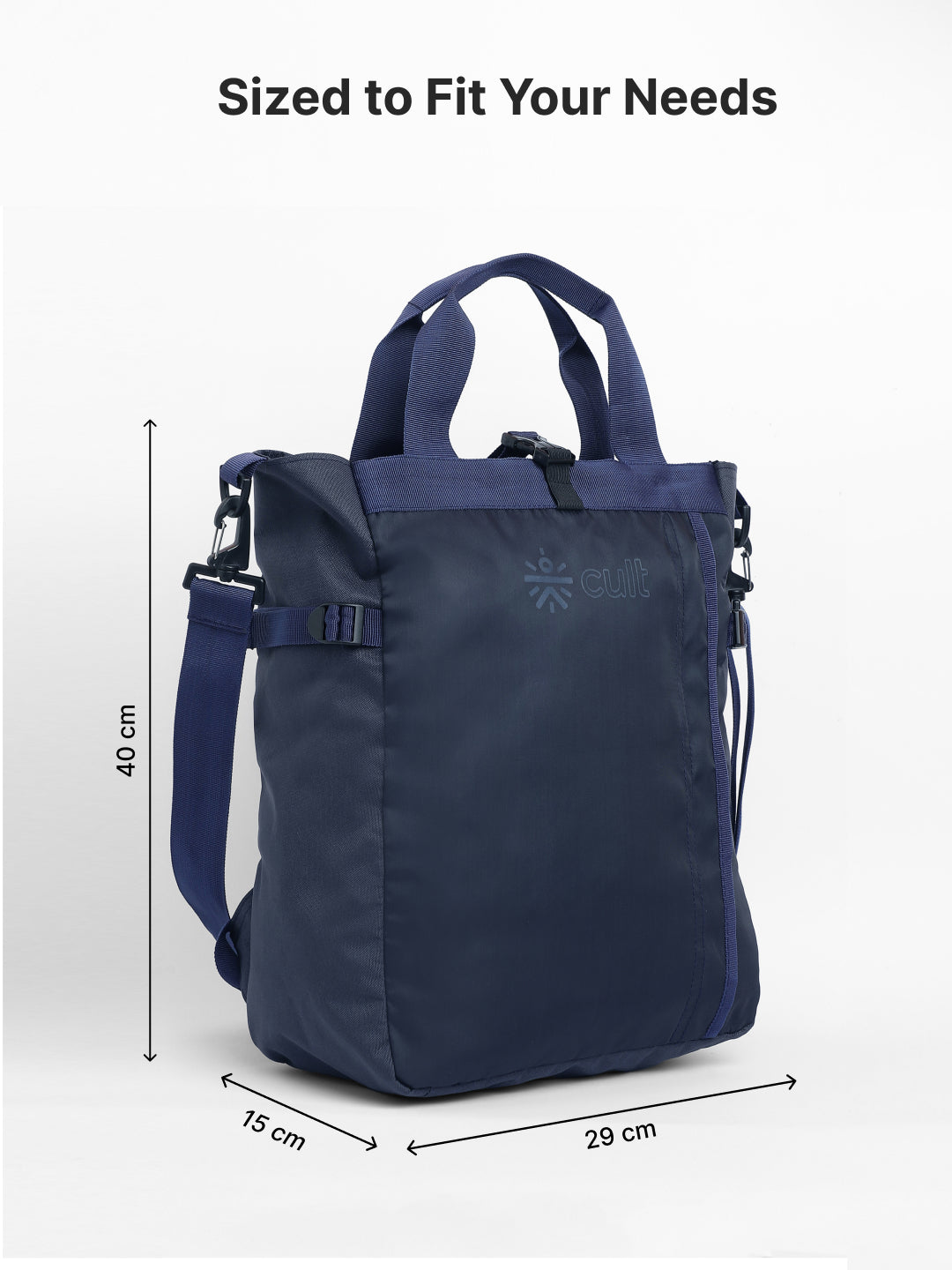 Work to Play Laptop Backpack 35L - Water-Repellent, Multi-Functional Bag with Trolley Sleeve With Shoe Bag - Blue
