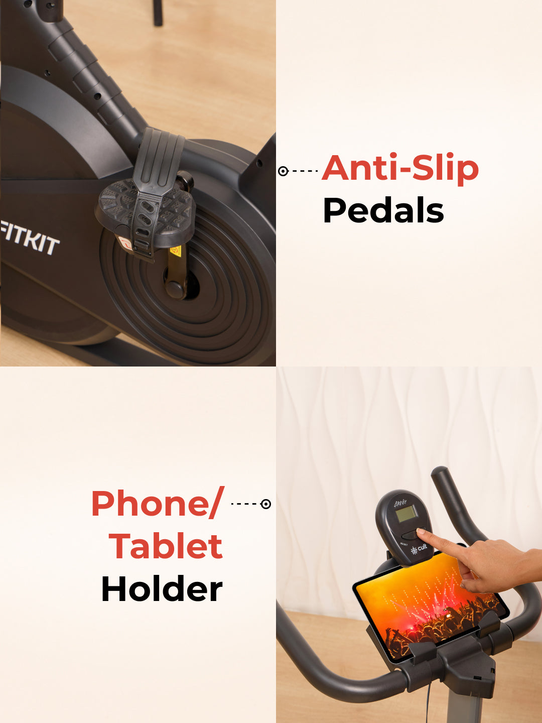 FK7003 Spinbike | 9kg Flywheel | Max Weight: 140Kg | Black (6 months warranty + 6 months extended warranty)