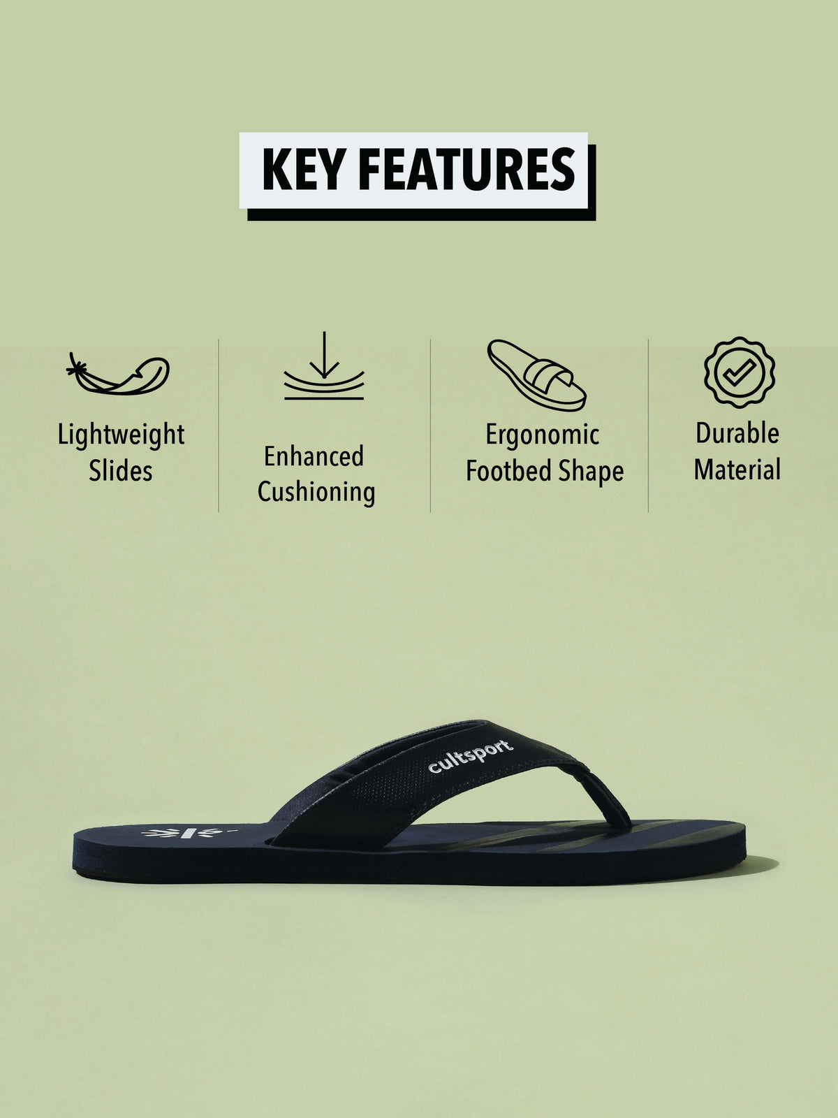 cult Wave Sweat Absorbing EVA Flip Flops