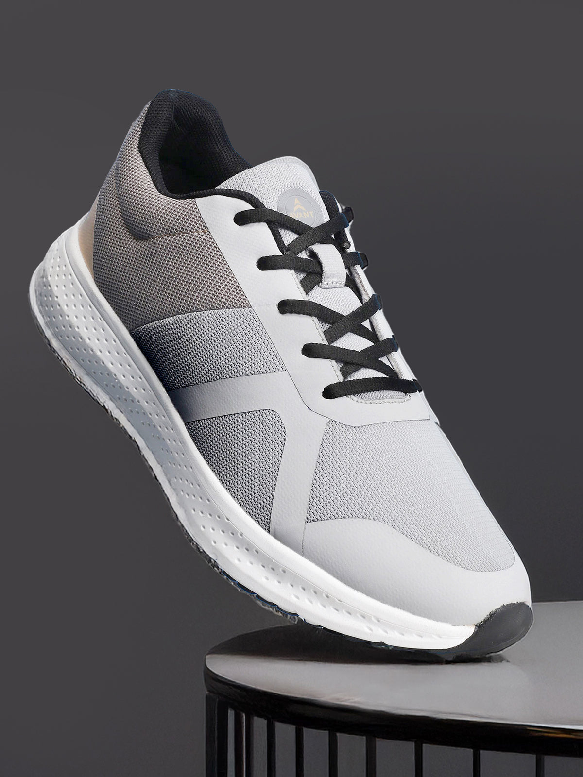 Avant Men's StrideX Sneaker Shoes - Lt Grey/Peach