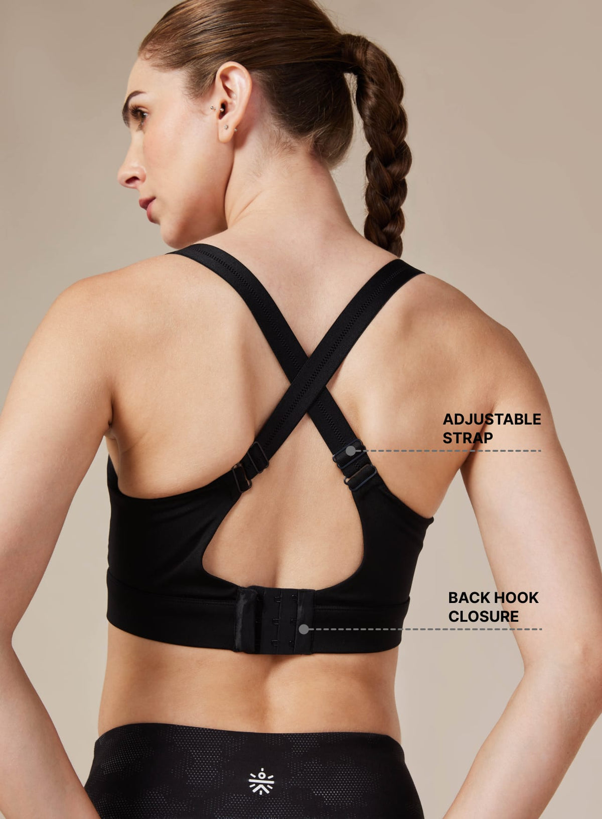 Women's Black Training Essential Bra
