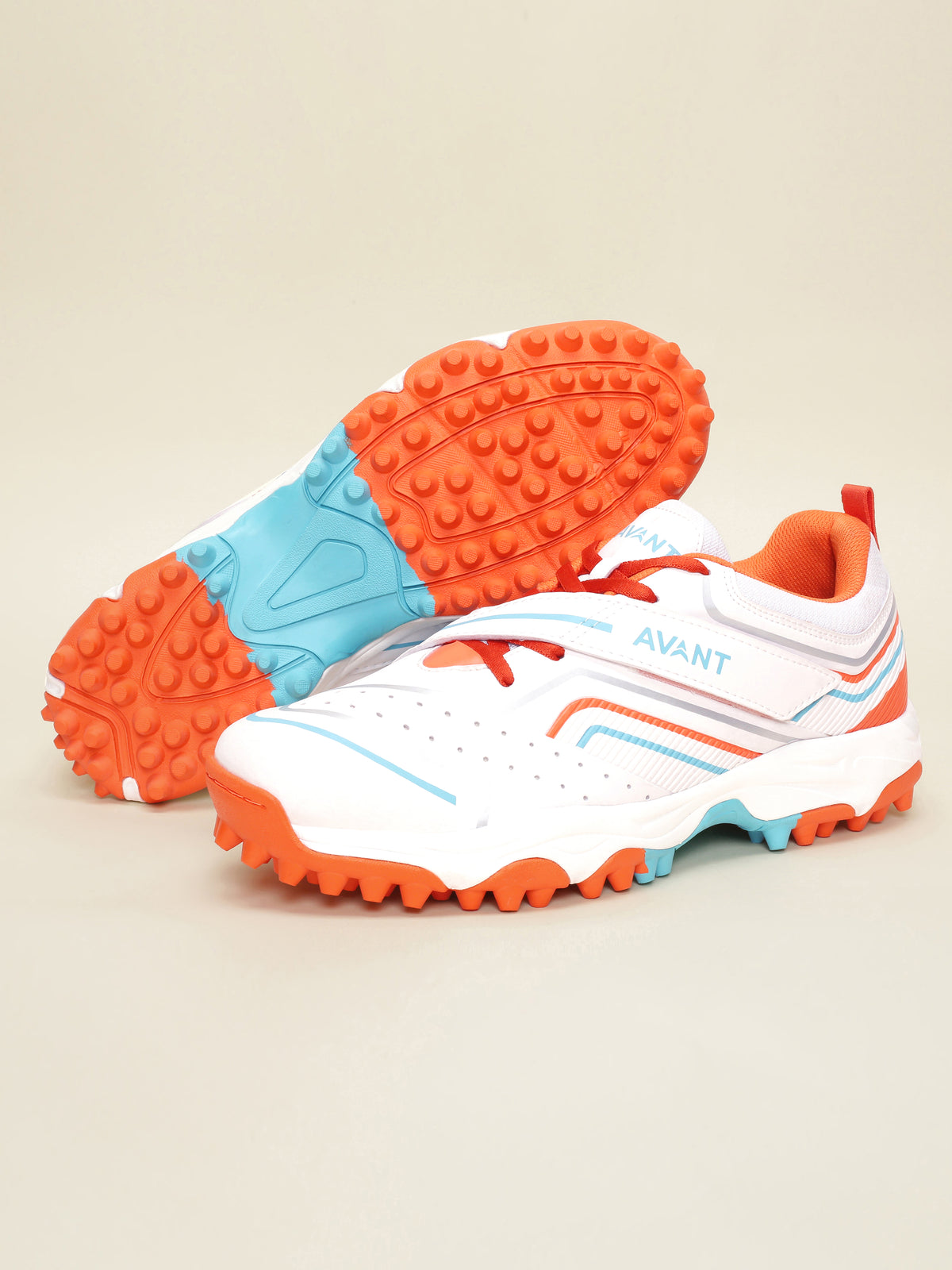 Avant Men's Impact Cricket Shoes - White/Orange