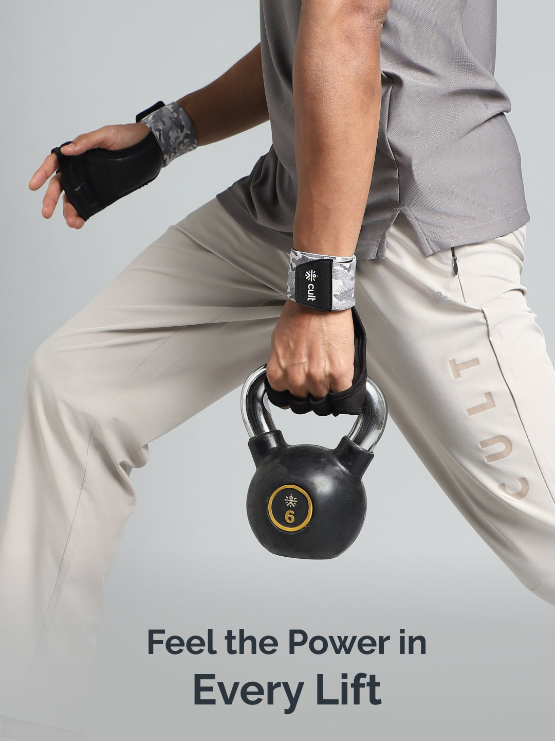 Cult Open Half Finger Gym Gloves with Leather Grip Breathable Mesh, Sweat-Free Comfort for Training & Weightlifting