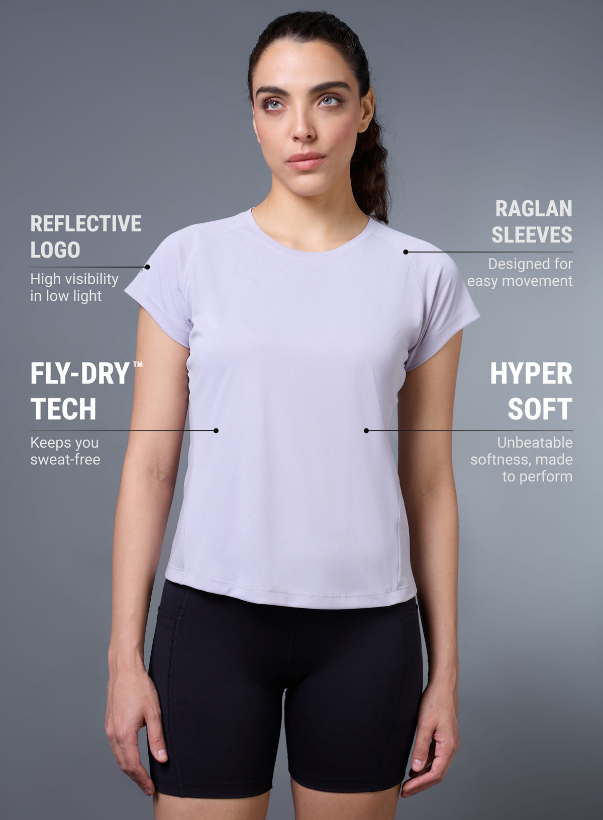 Women's Purple The Runner's Essential T-shirt