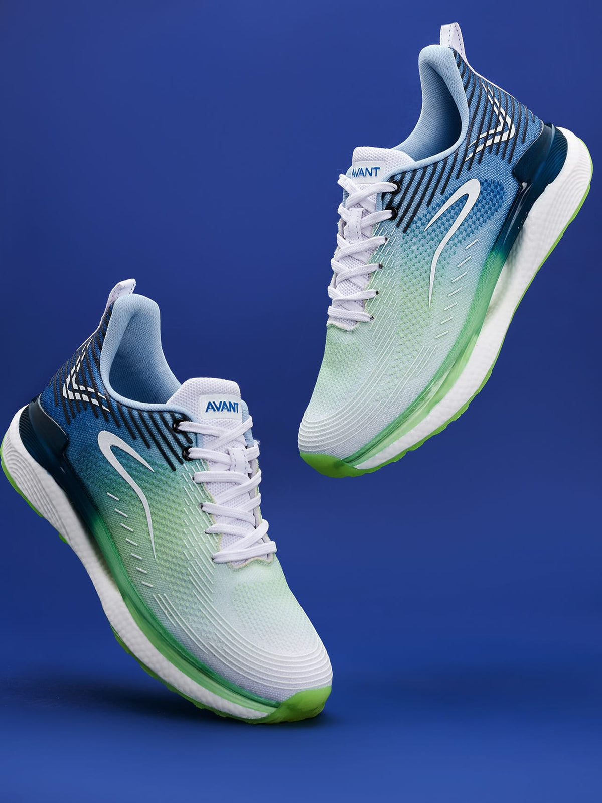 Avant Men's BounceMax Walking shoes-White/Blue/Green