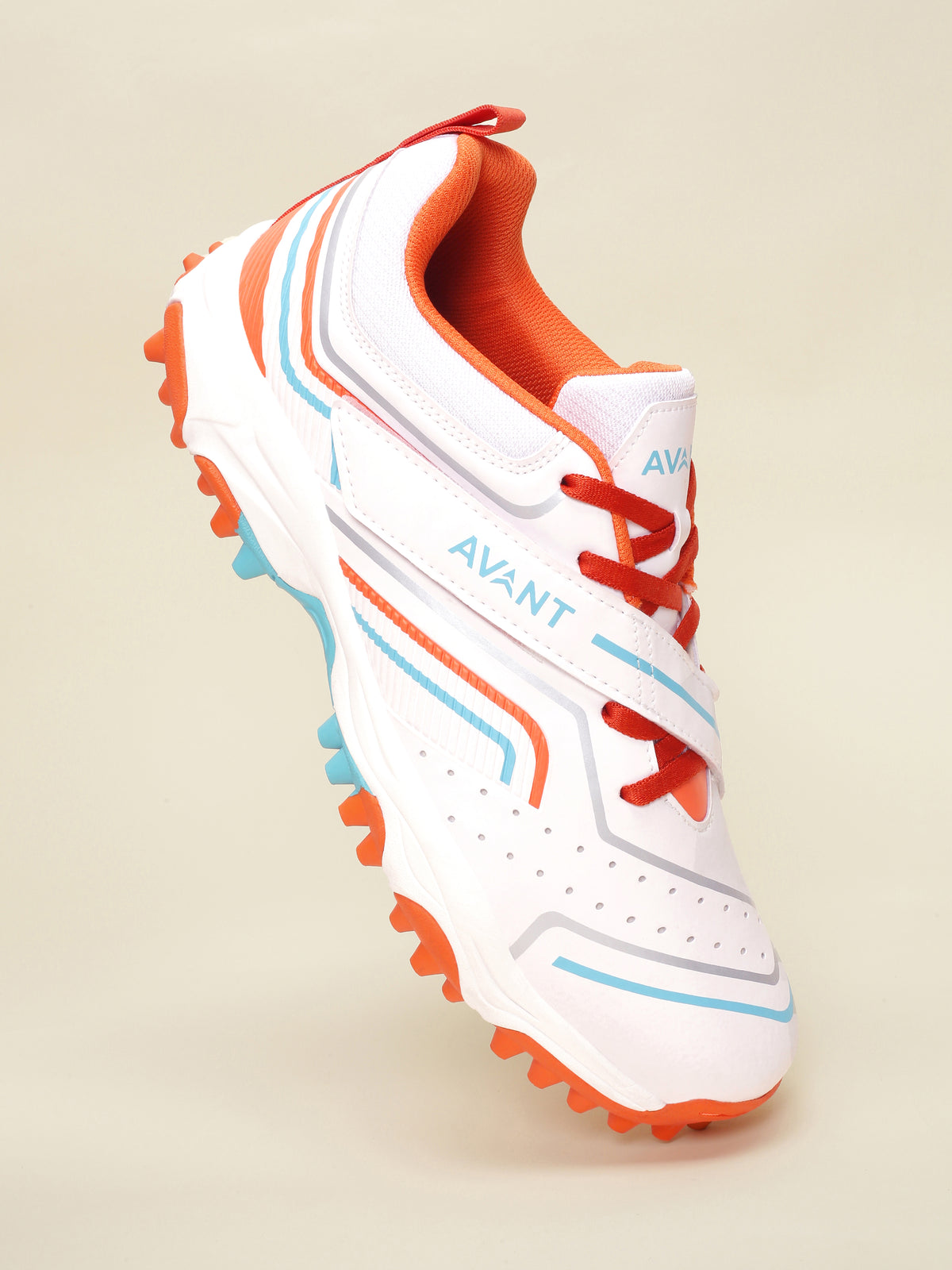 Avant Men's Impact Cricket Shoes - White/Orange