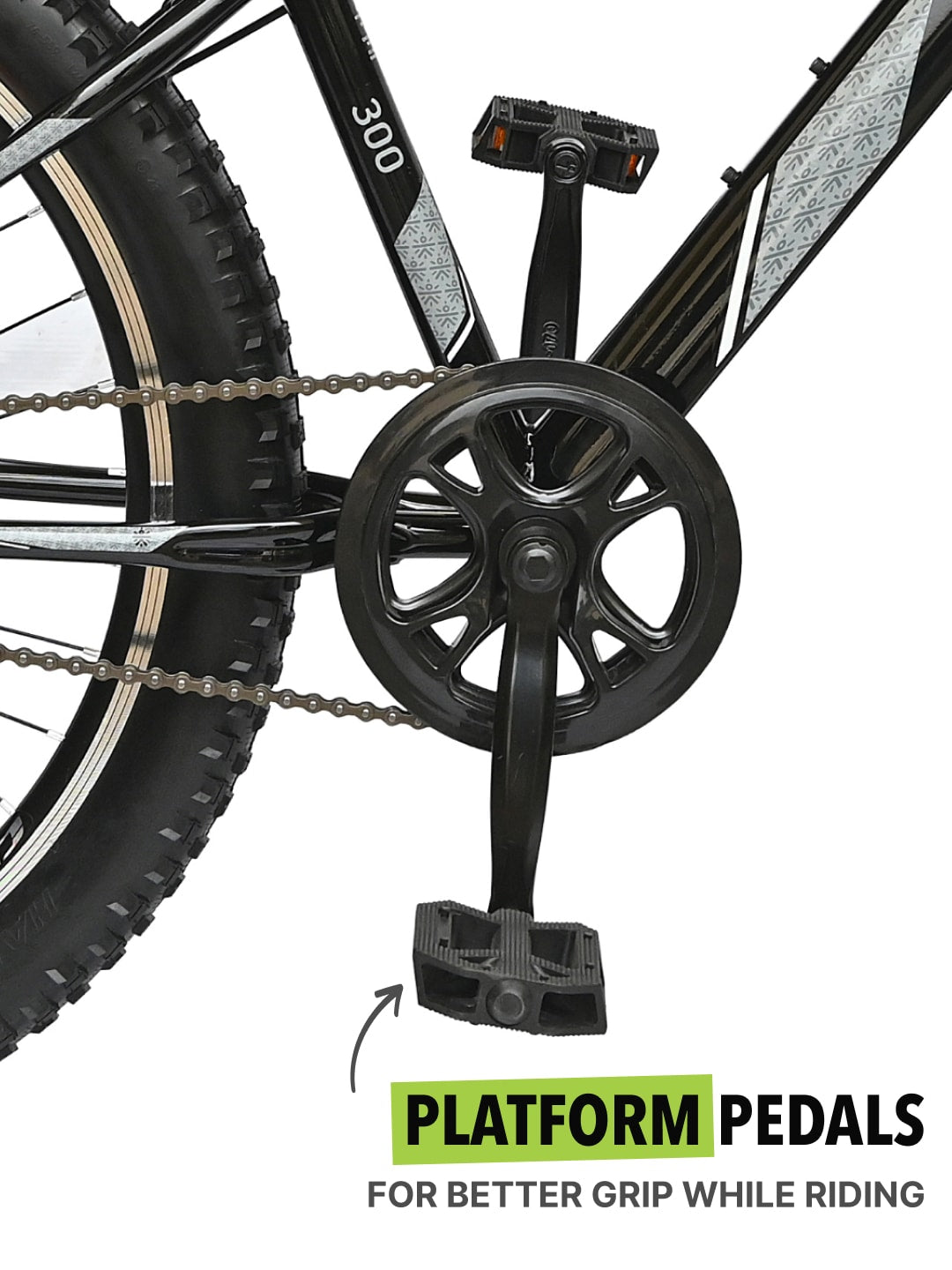 GTX30026TBLACK Steel Single Speed 26 inch Mountain Cycle, Front Suspension and Double Wall Alloy Rim,