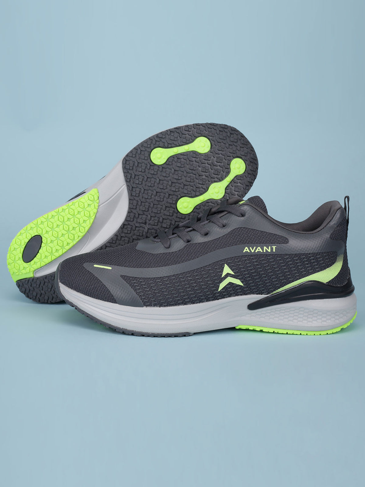Avant Men's Panther Running shoes - D.Grey / P.Green