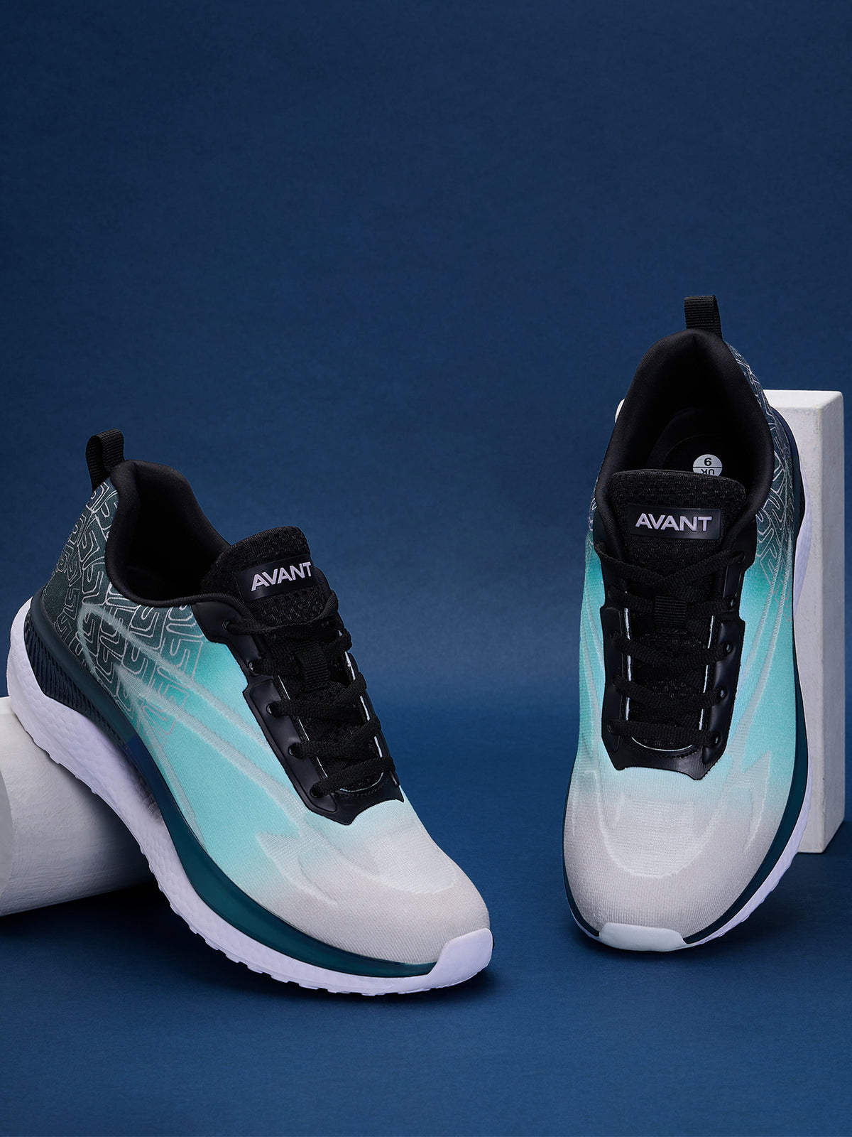 Avant Men's Spark Active Sports shoes - Black/Sky Blue