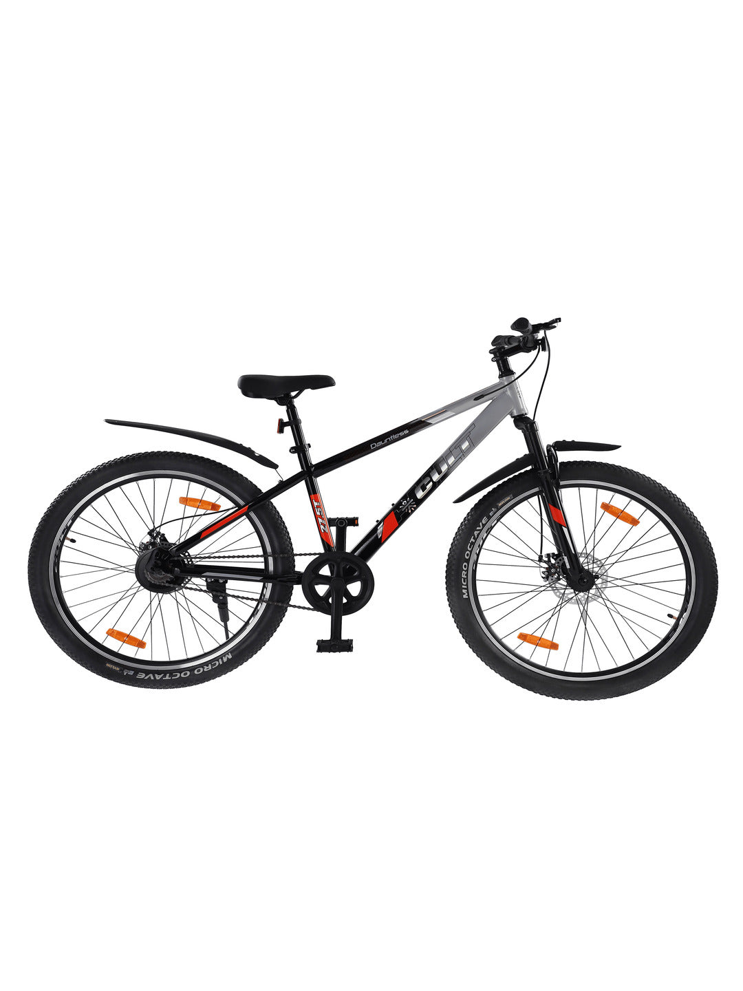 DAUNTLESS27.5TSILVERBLACK Steel Single Speed 27.5 inch Mountain Cycle, Dual Disc Brake, Front Suspension, Double Wall Rim