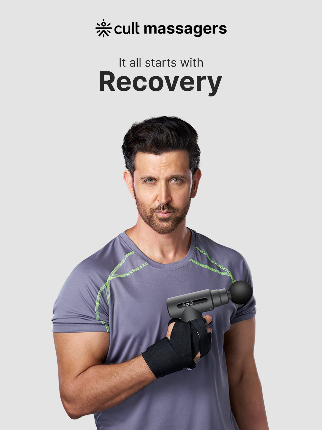 Cult Impact, Full Body Professional Gun Massager, Upto 3 Hour Battery, QuietMotion Tech, Deep Tissue Percussions, 4 Interchangeable heads, 6 Speed levels, Silicone head.