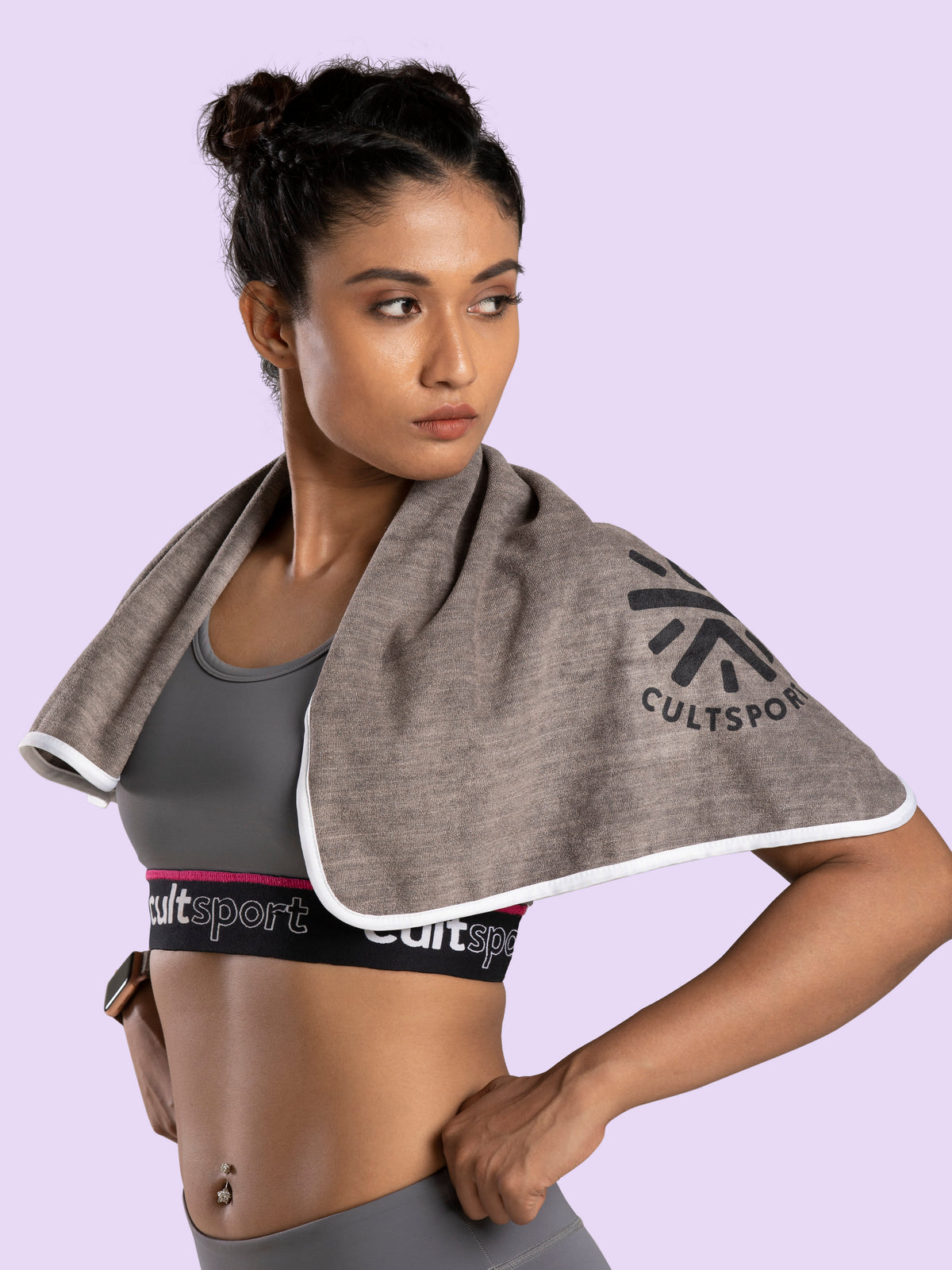 Castal Rock Grey Microfibre Gym Towel