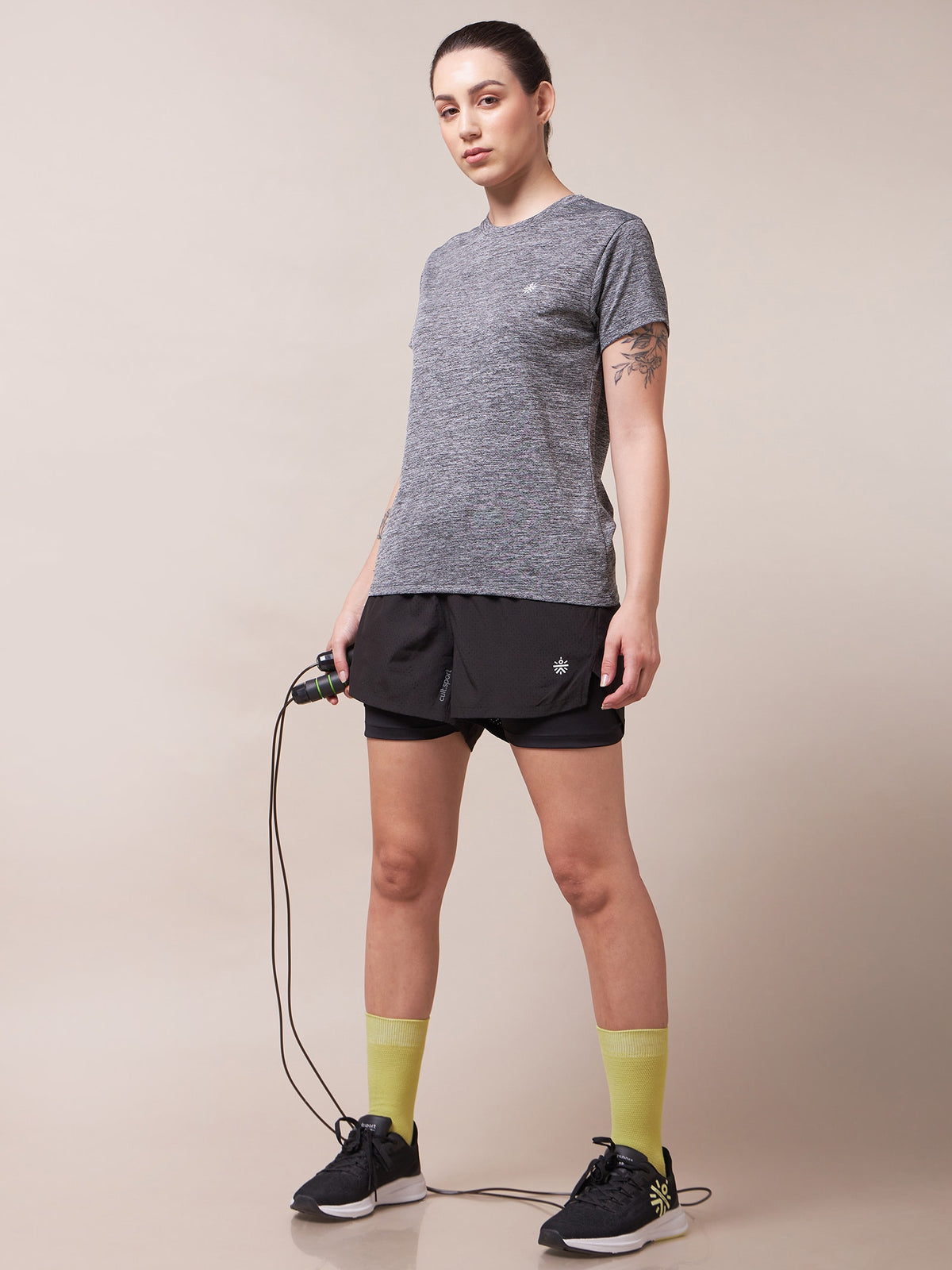 Textured Active T-shirt with Logo