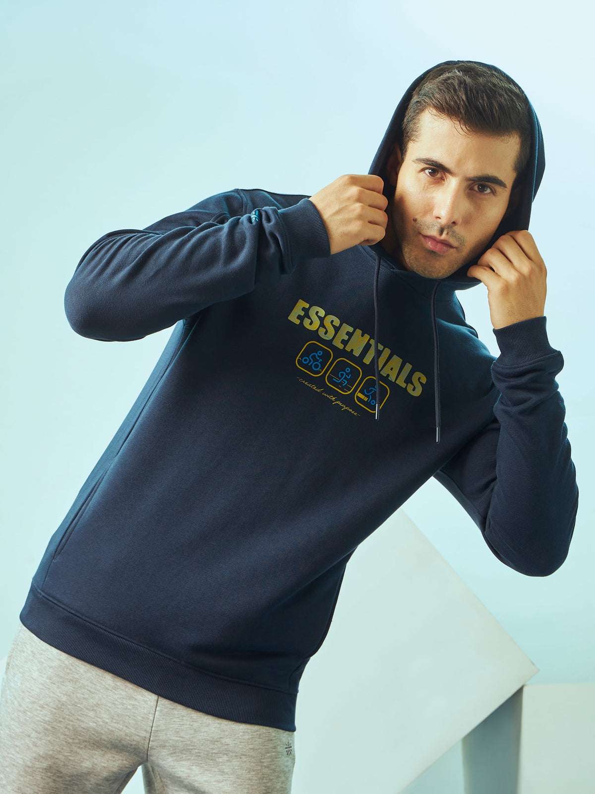Hooded Sweatshirt with Slit Pockets