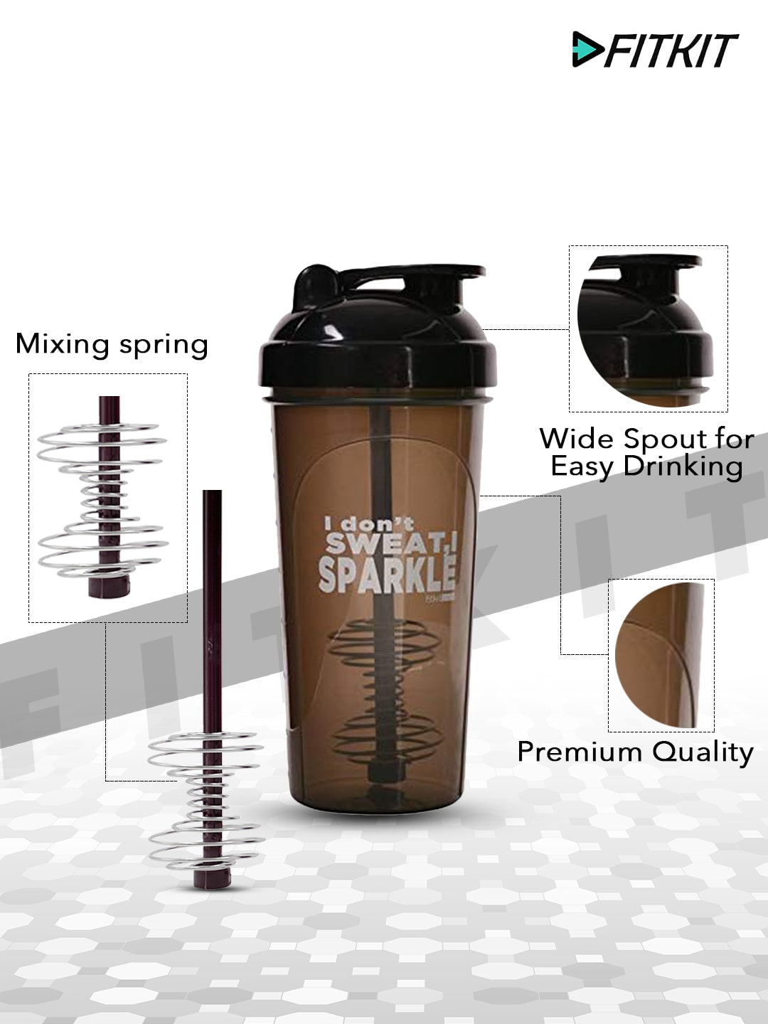 Classic Bottle Shaker 700ml(Grey/Black)