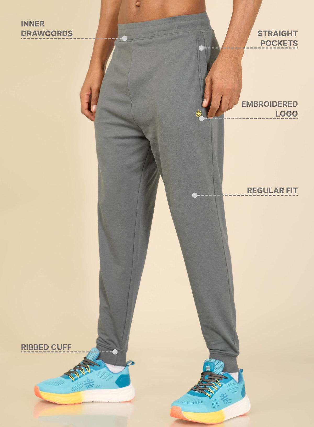 Men Grey Cult Leisure Joggers