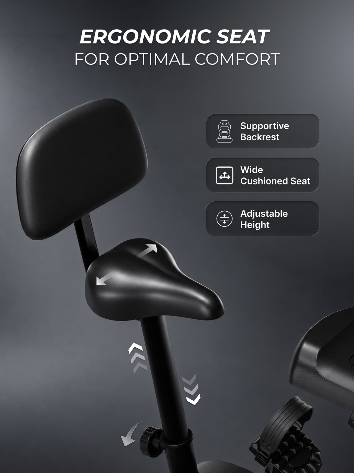 FITKIT by Cult Spindesk Upright Exercise Bike | 8-Levels Magnetic Resistance | 120 Kg Max User Weight| Adjustable Seat | LCD Display | Tablet Holder & Water Bottle Holder | Perfect for Home Workout