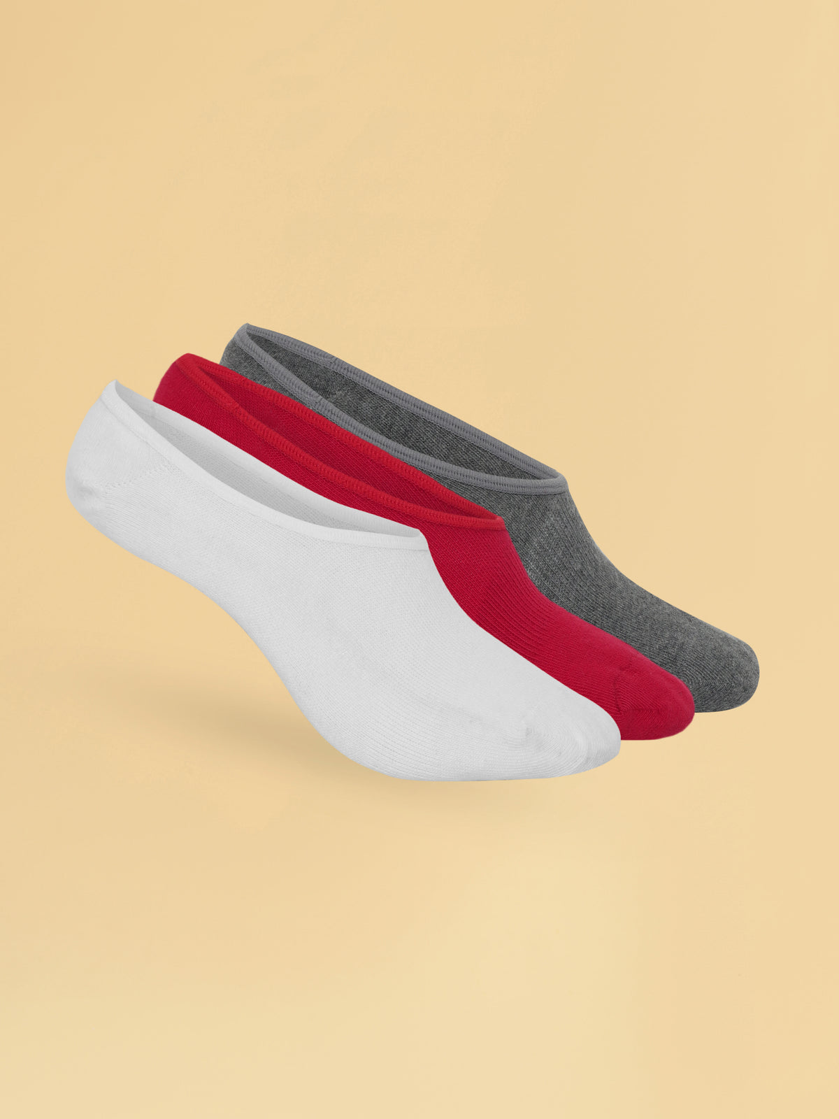 Casual Invisible Length Pack of 3 Black,Grey & Navy Women's Socks