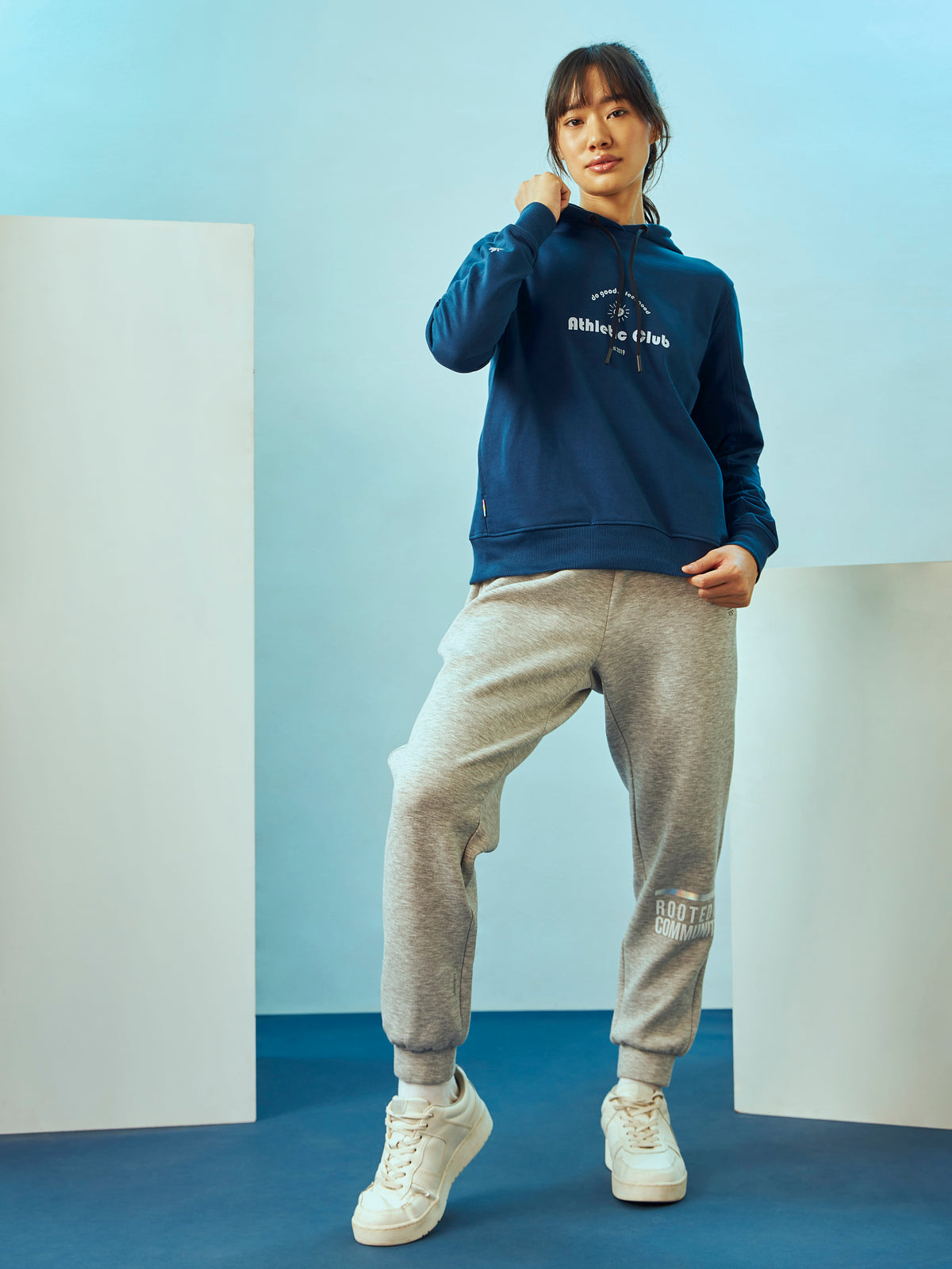 Typographic Print Sweatshirt with Pockets