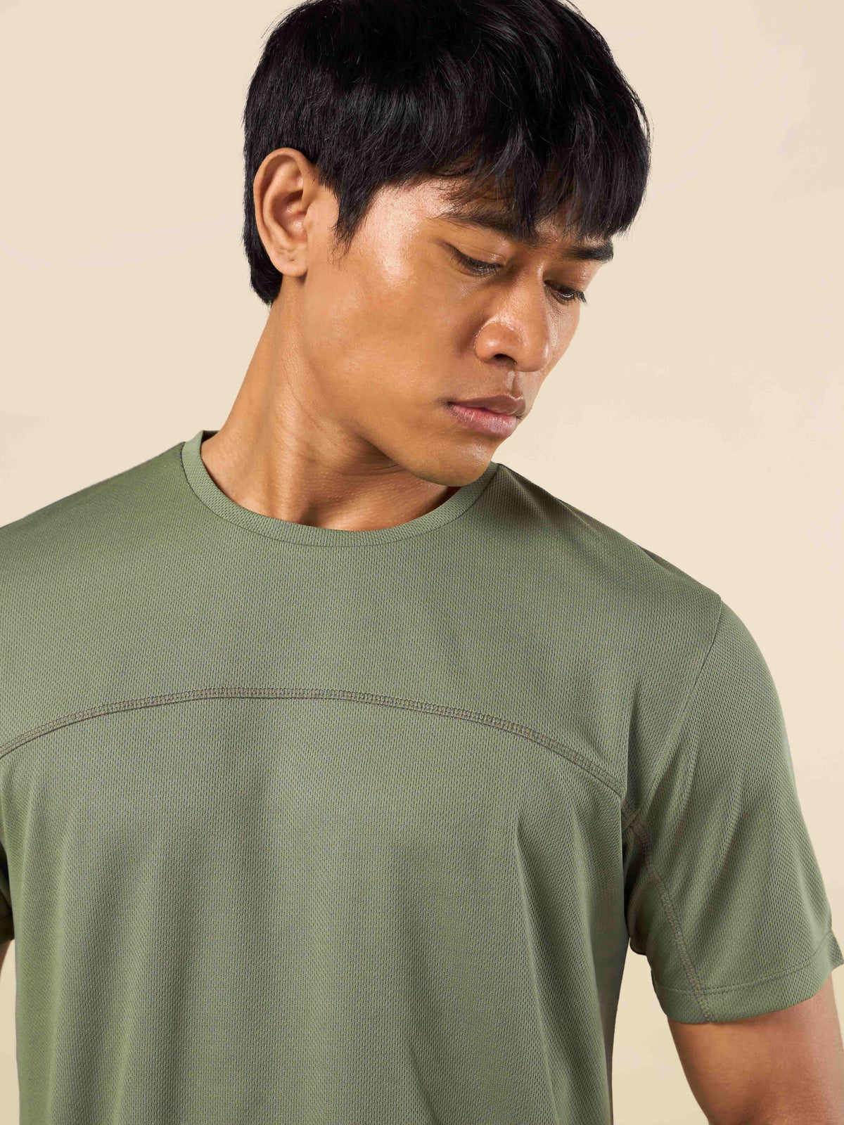Men Olive Gear Up Performance T-shirt