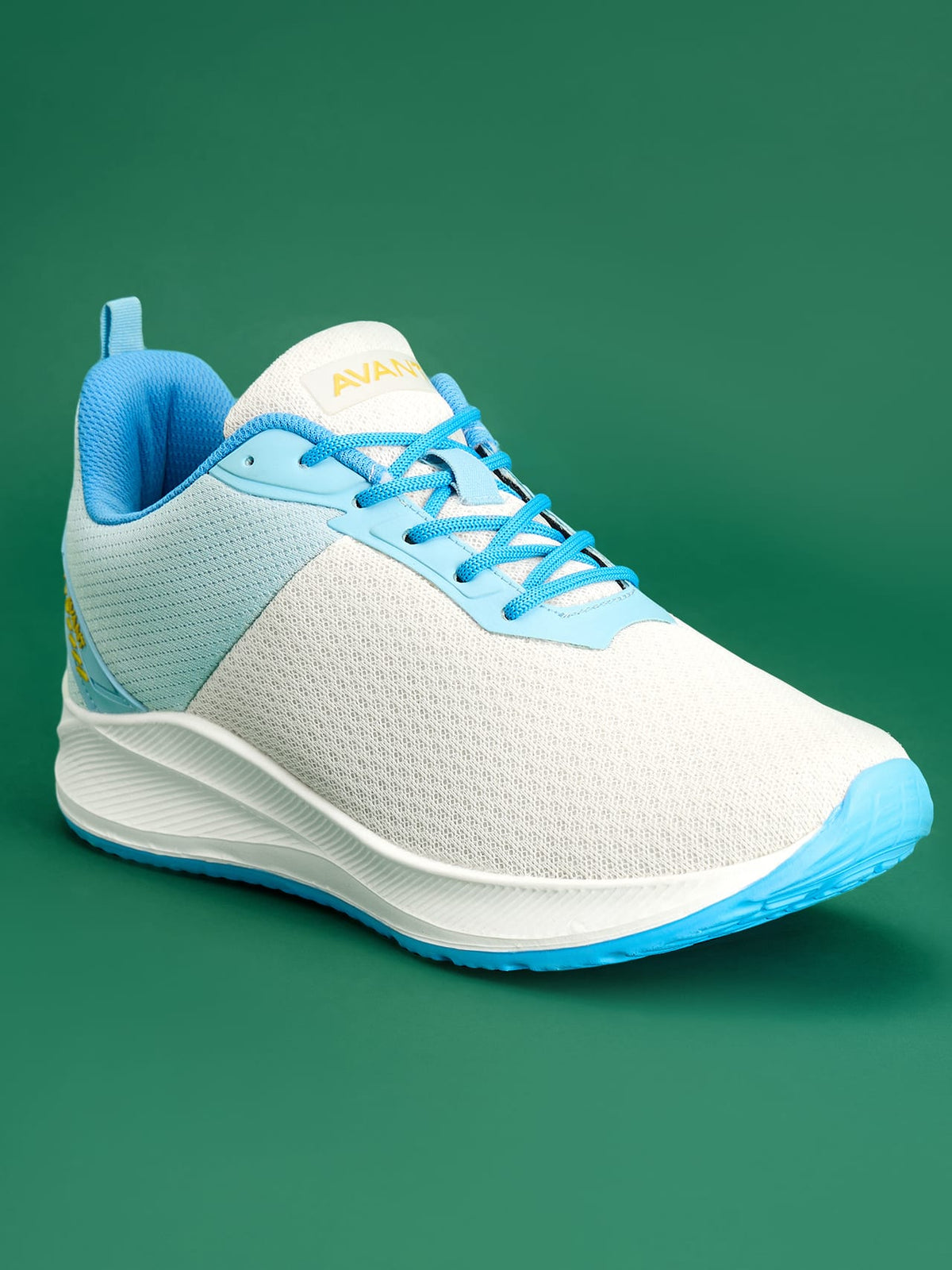 Avant Men's Racer Walking Shoes - Off White / Ice Blue