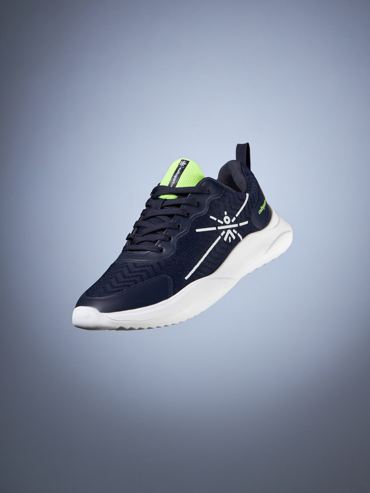 cult Lope Men Running Shoes - Navy/Lime Green