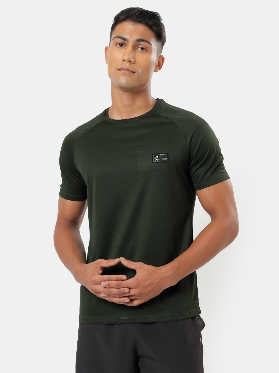 Solid Raglan T-shirt with Logo Pack of 2