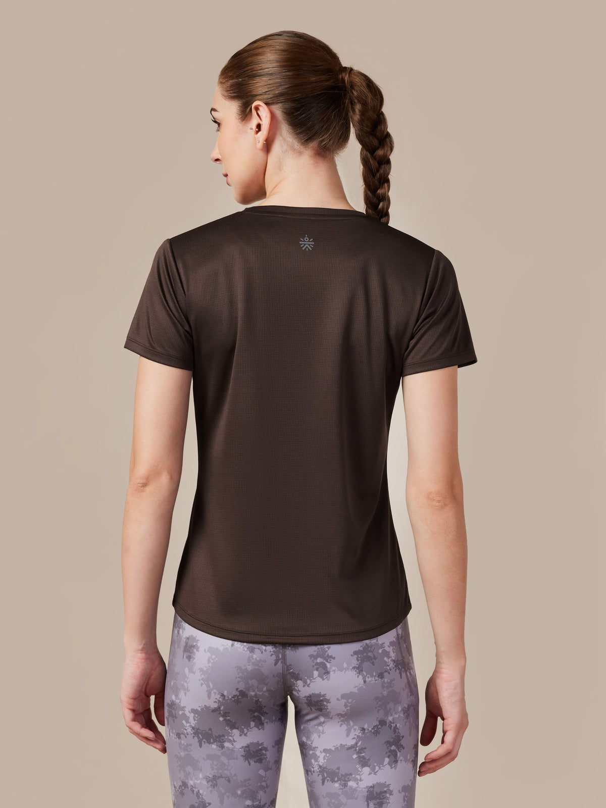 Women's Brown Performance T-shirt