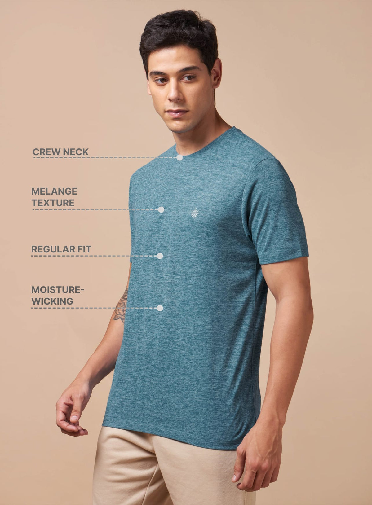 Men's Train All Day Blue Comfortech T-shirt