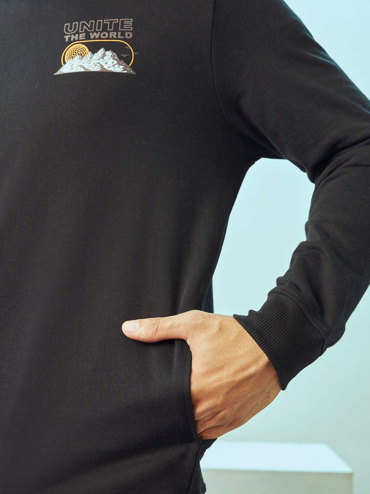 Placement Print Sweatshirt with Pockets