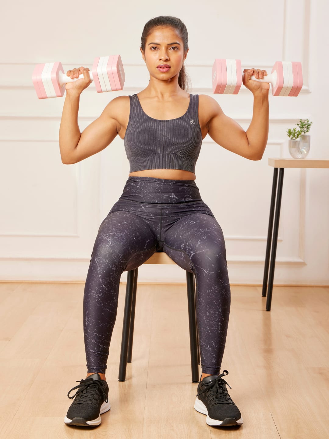 Cultsport Derby, Pack of 2 Adjustable Dumbbell for Strength Workout at Home (Pink), 6 Months Warranty