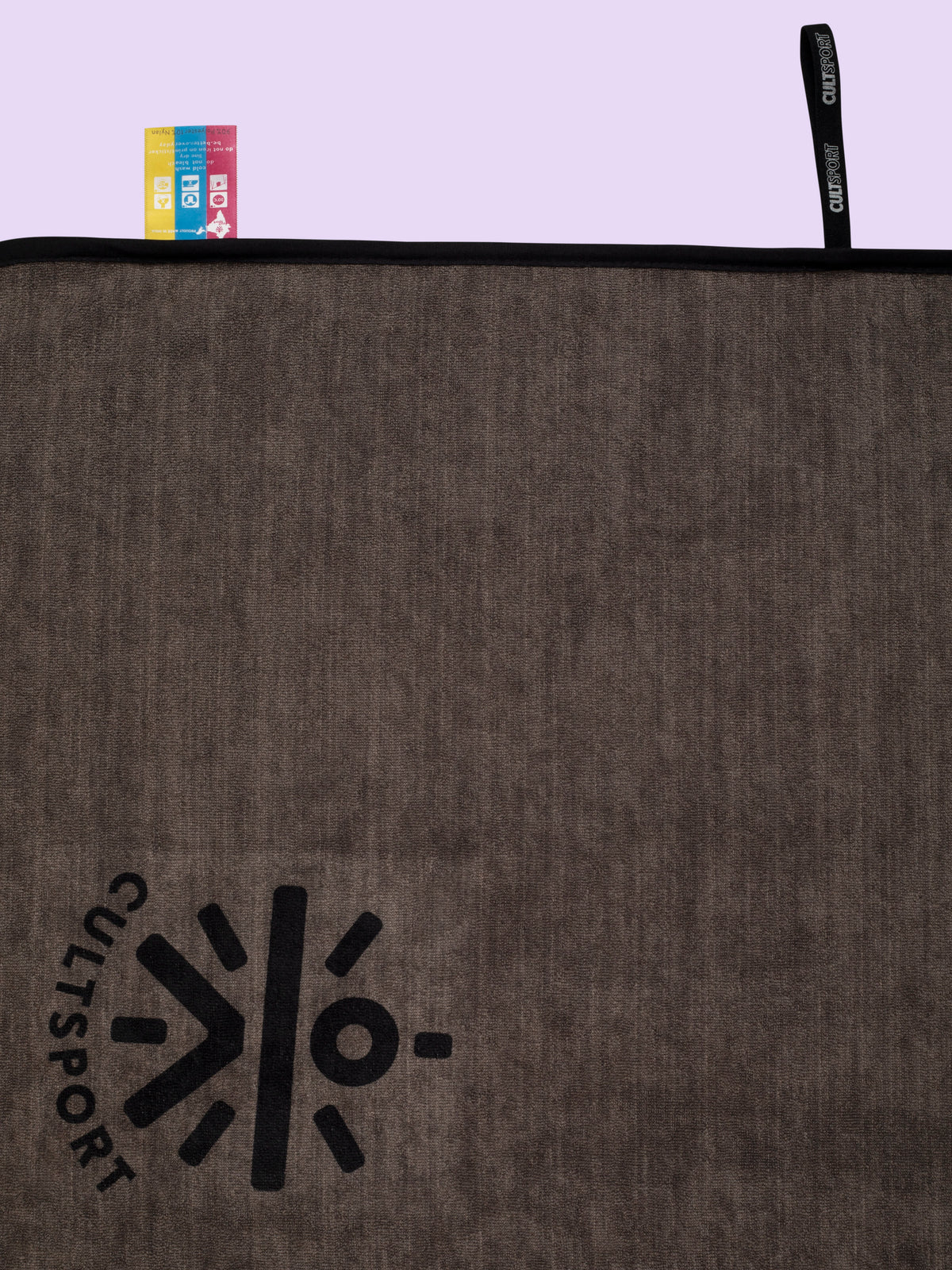 Castal Rock Grey Microfibre Black Gym Towel