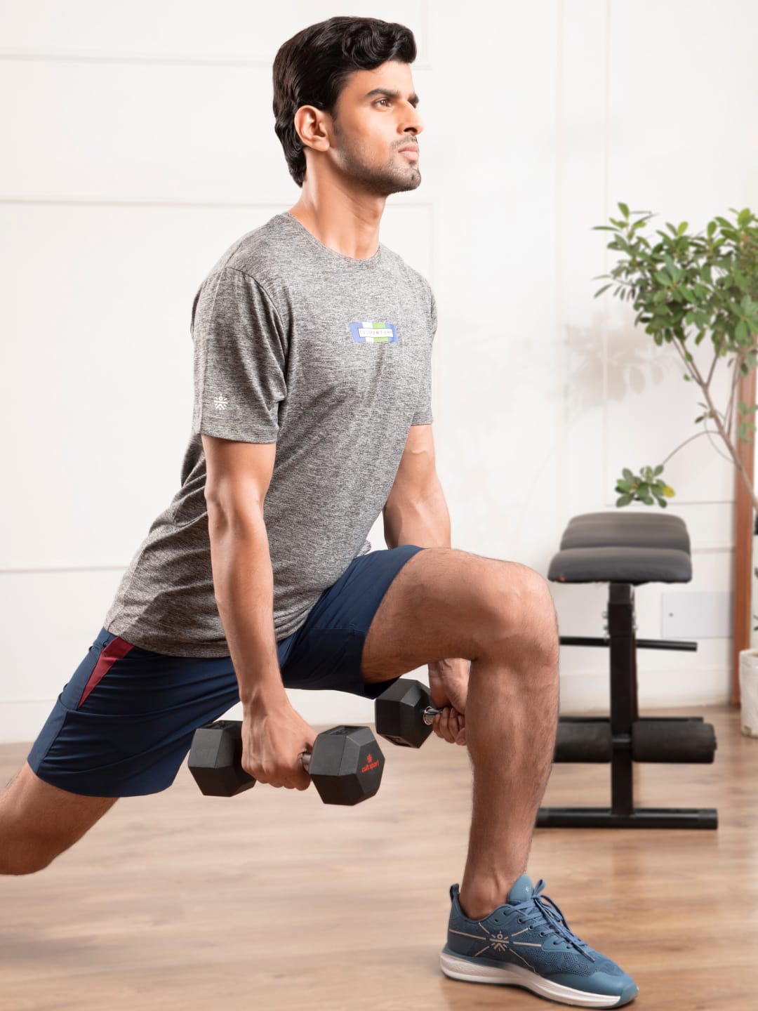 5kgx2 Hex Dumbbell | For Home Gym Exercises | Rubber coated with Chrome Handles | Black. (6 Months extended Warranty only on Cultsport.com)