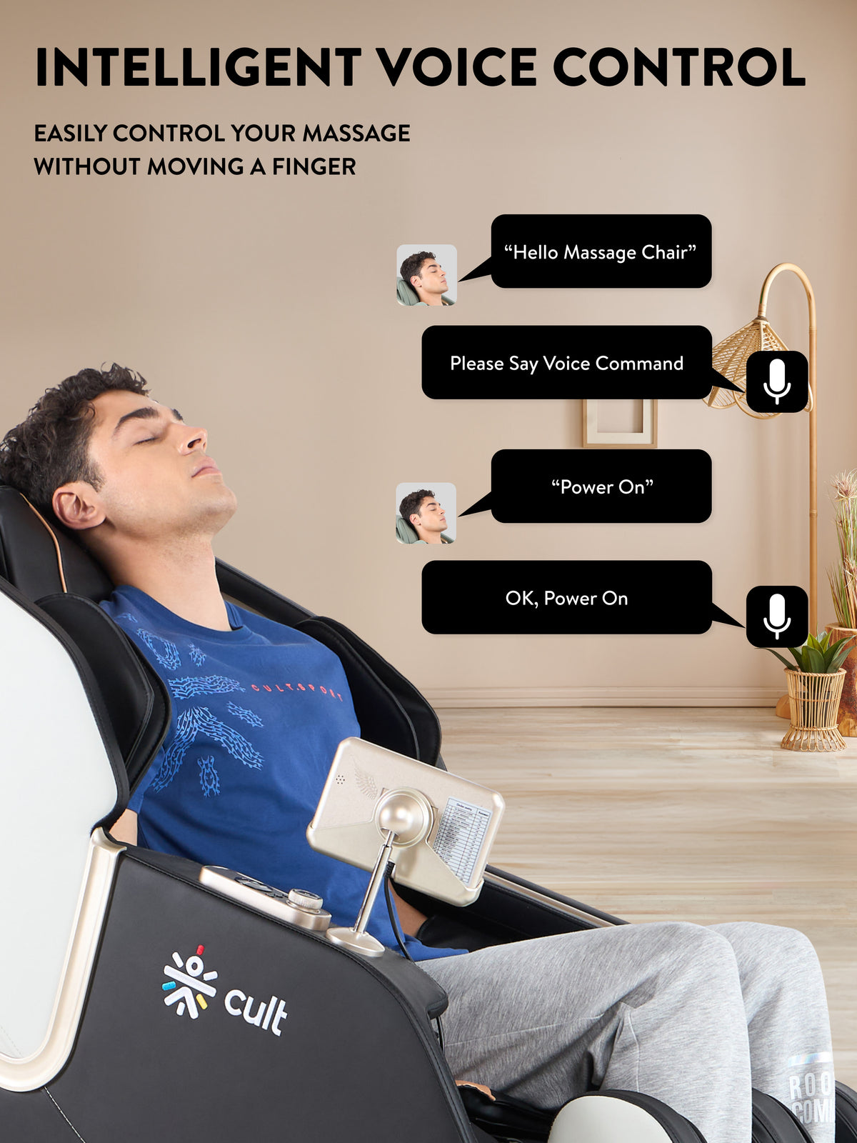 Cult Apex Massage Chair with Zero Gravity, SL Track 2D Massage Technique and Bluetooth AI voice Function For Full Body Massage At Home