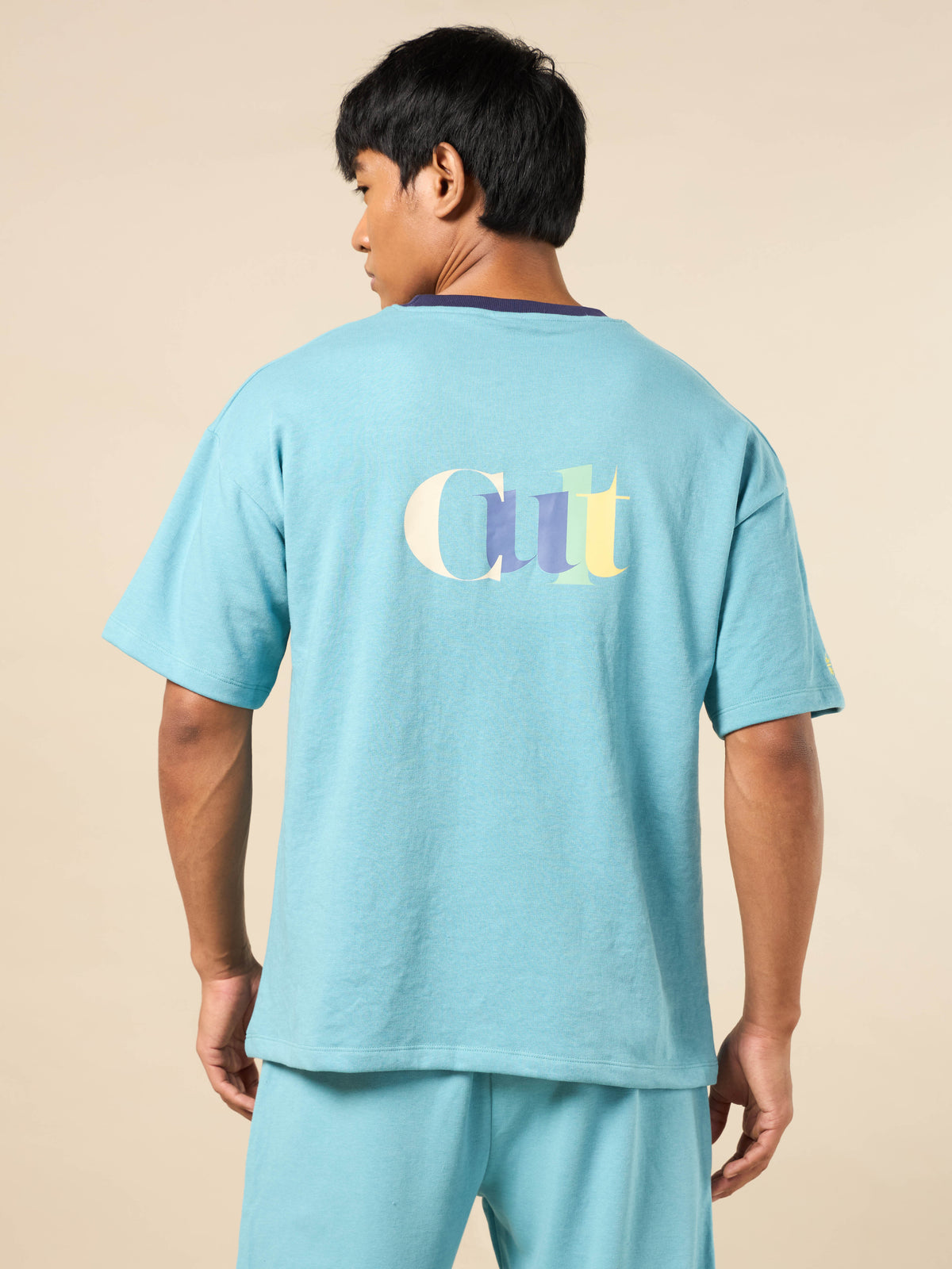 Men's Blue Cult Brand Carrier Oversized T-shirt