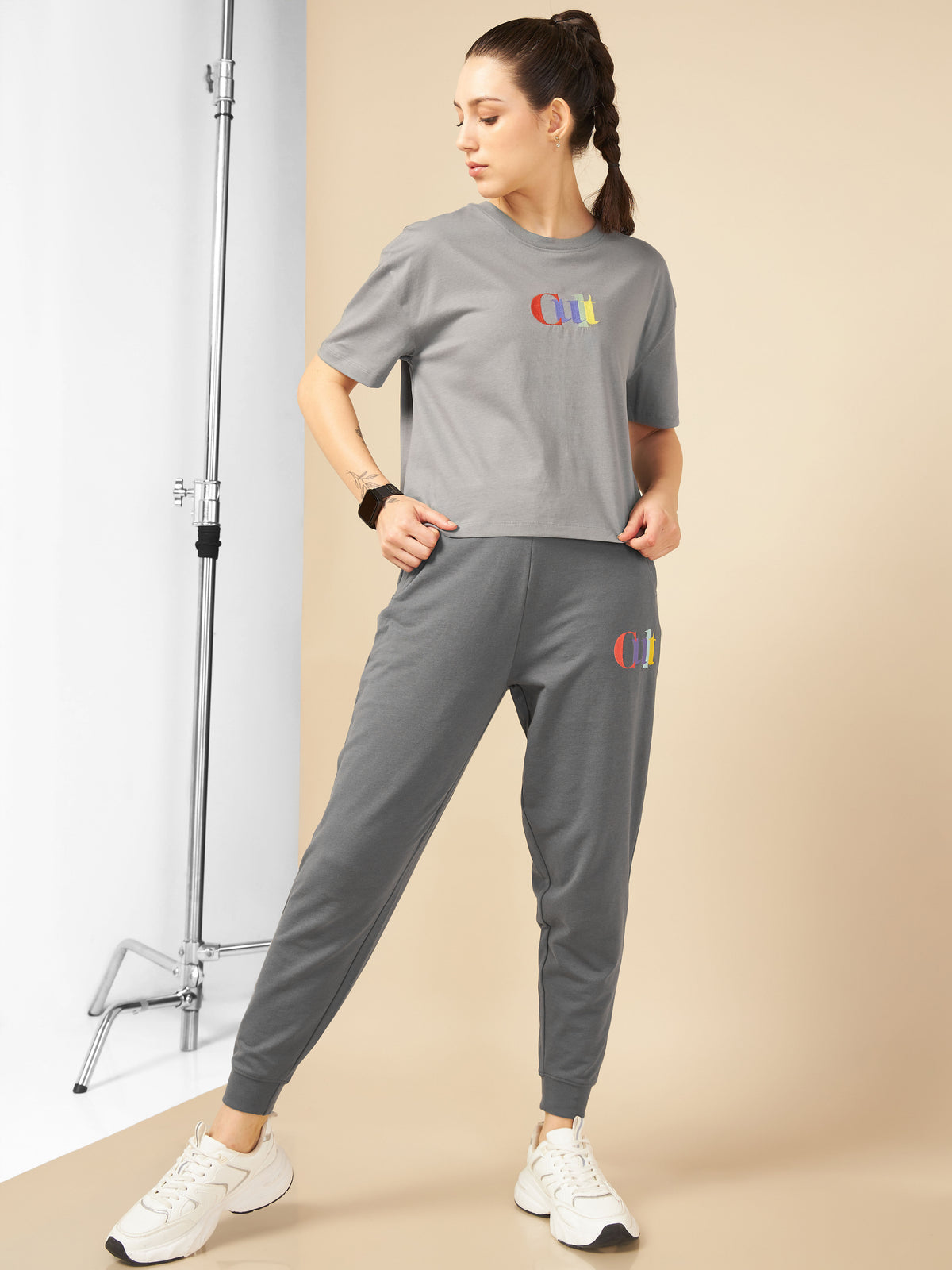 Women Grey Cult club T-shirt