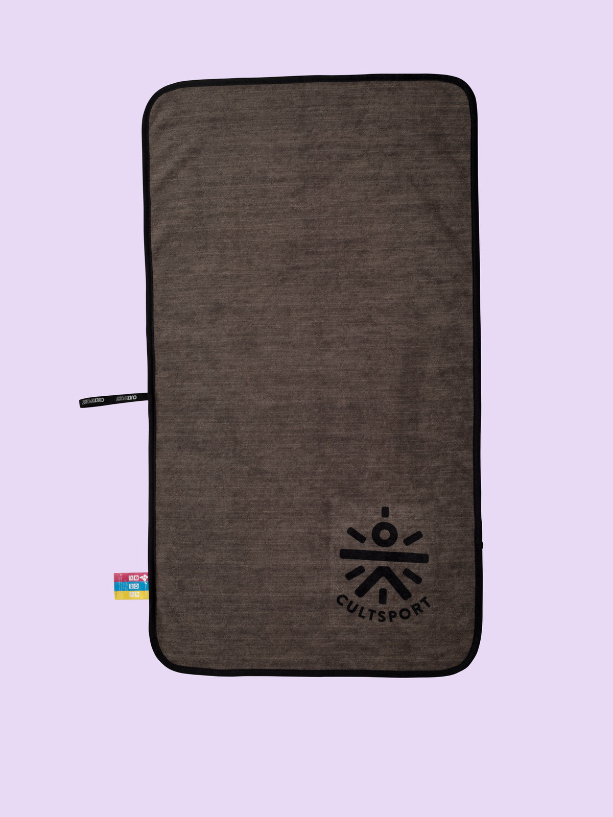 Castal Rock Grey Microfibre Black Gym Towel