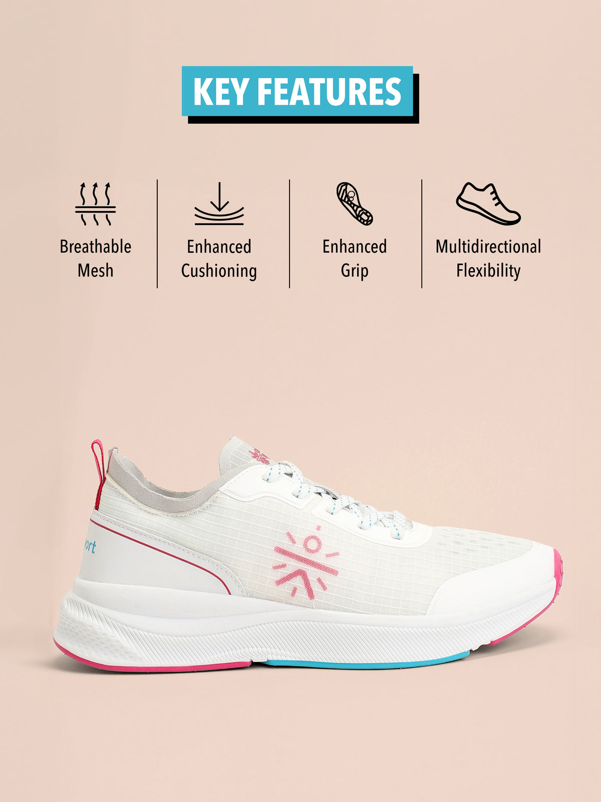 cult Flamingo Women Running Shoes - White/Red