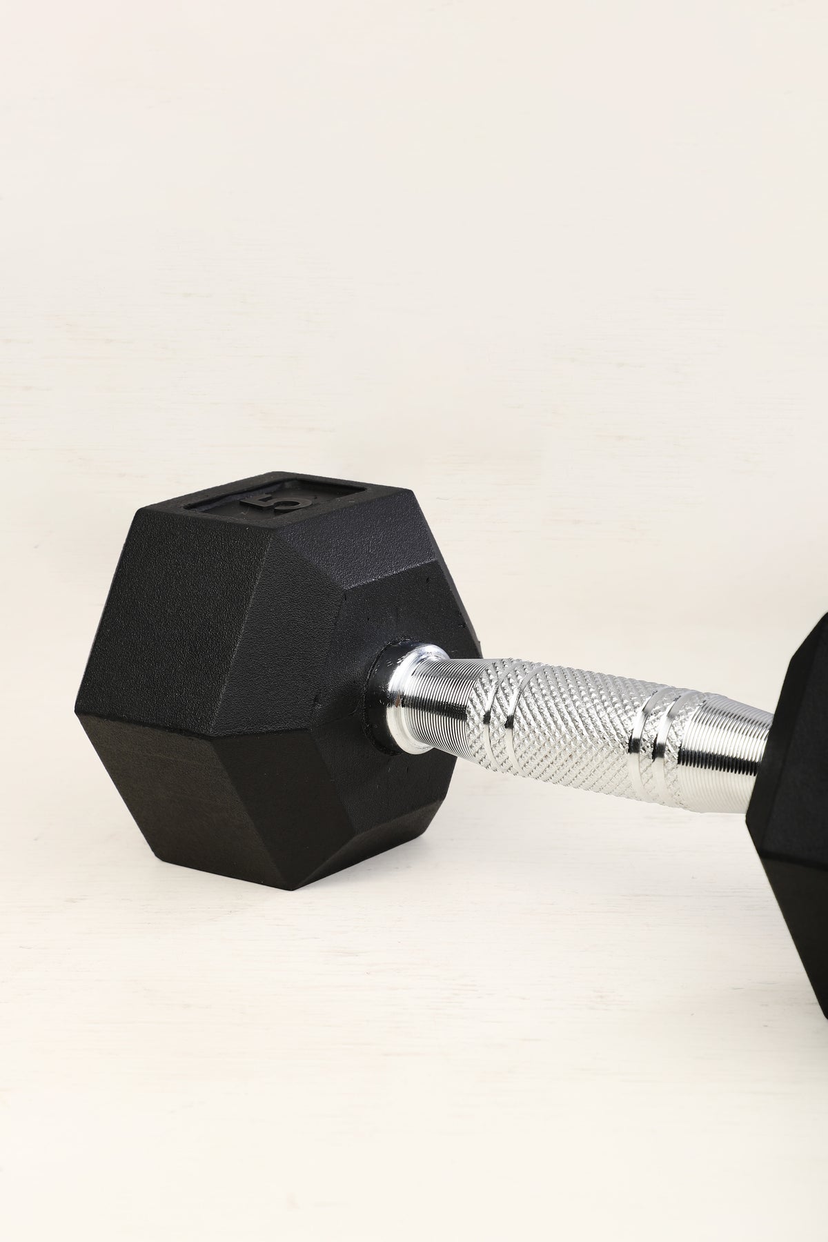 5kgx1 Hex Dumbbell | For Home Gym Exercises | Rubber coated with Chrome Handles | 1 Piece (6 months extended Warranty only on Cultsport.com)