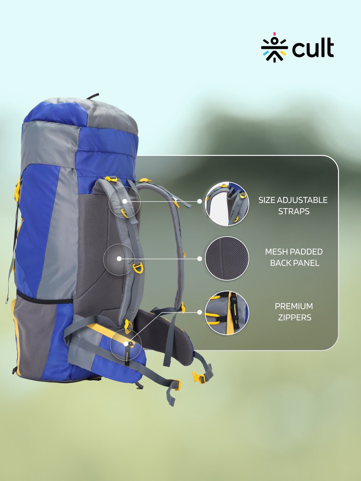Travel Rucksack 75 L Blue