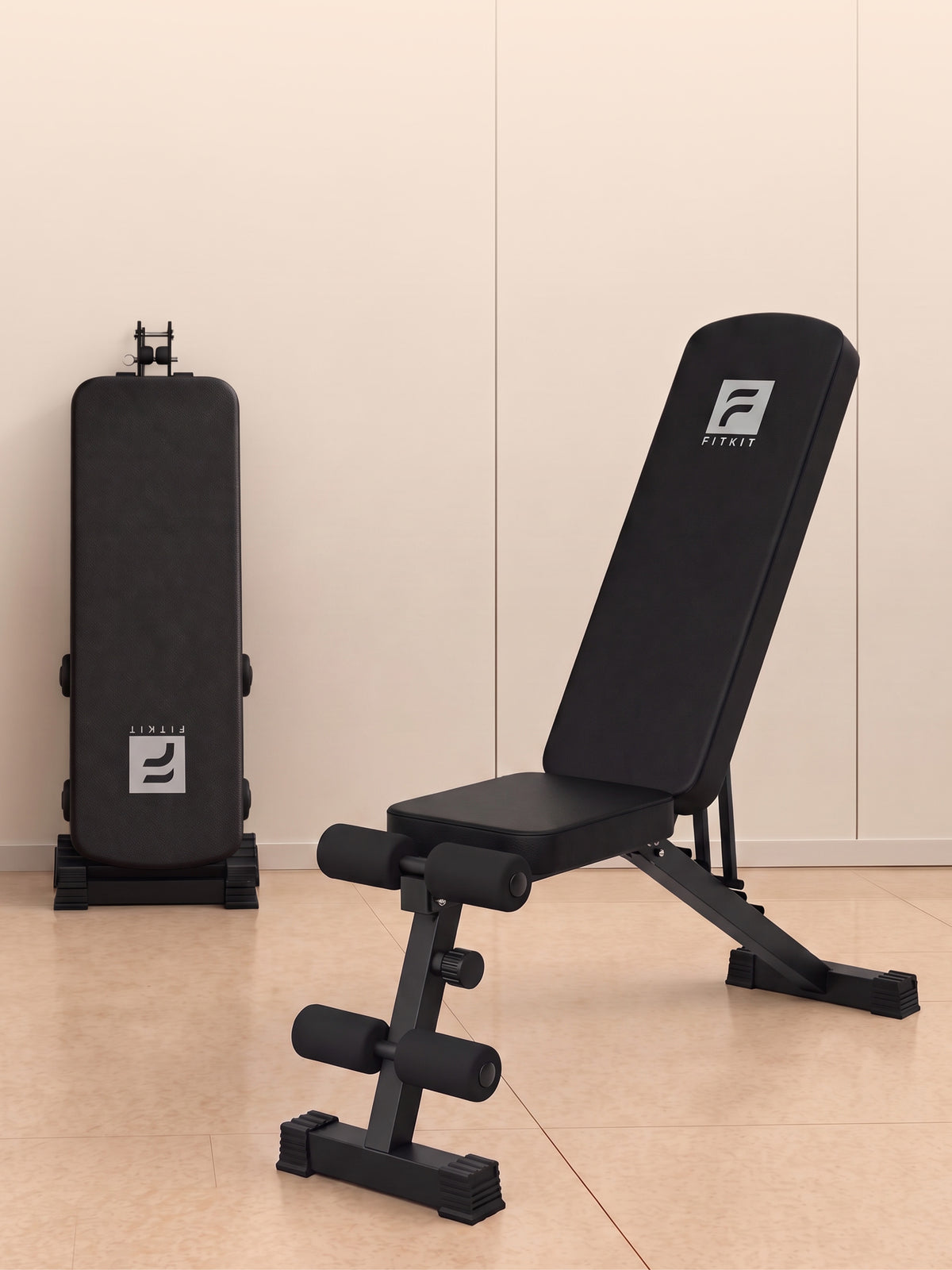FITKIT by Cult FKAB02 Strength Training Adjustable Bench | 6-Level Incline | 350 kg Max Load Capacity | Stable & Secure Multi-Workout Support | Full Body home exercise