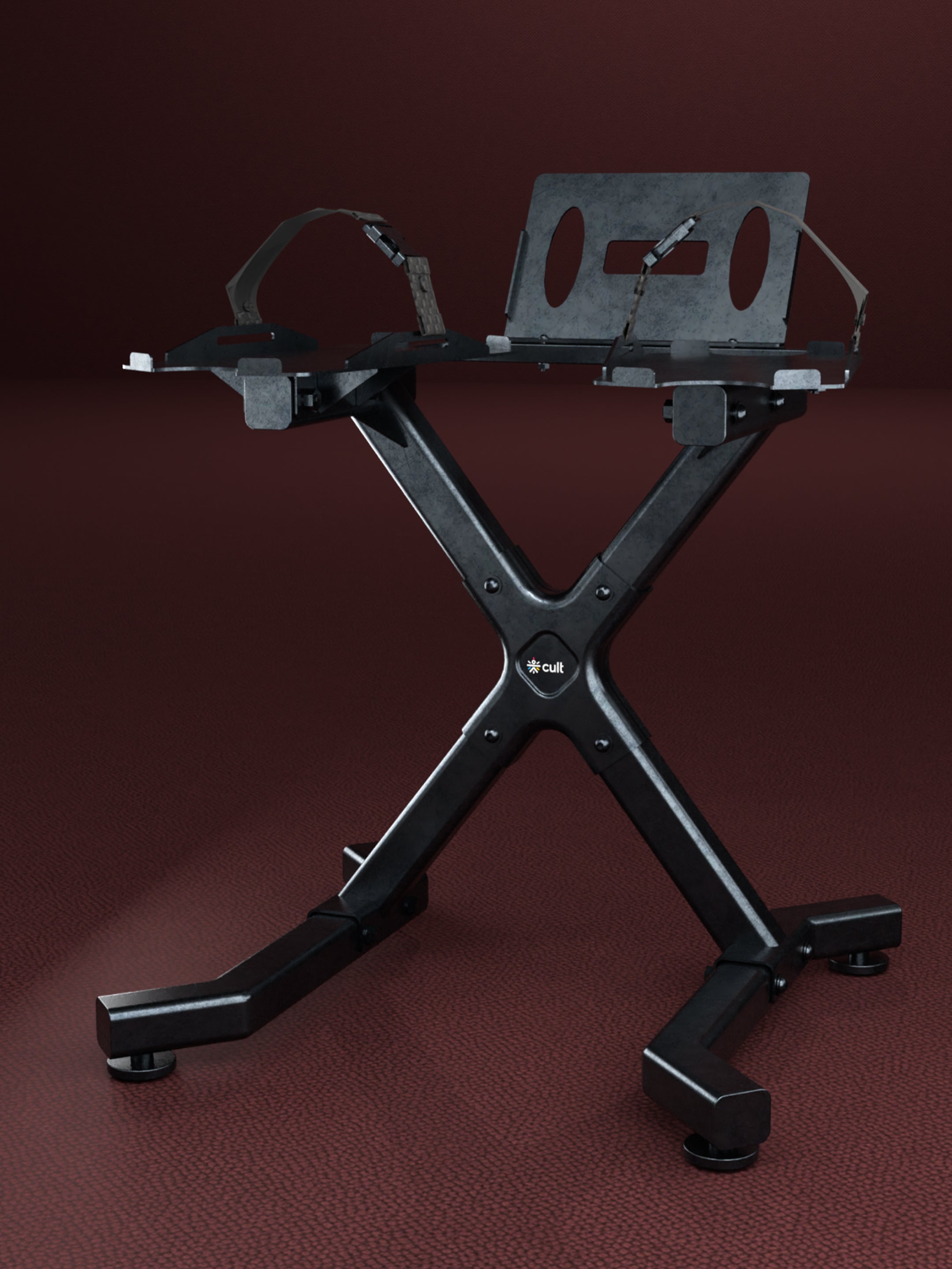 Cult Dumbbell Stand | 100 KG Weight Capacity with Wheels & Tablet Holder | Protected Edges | Compact Home Gym Storage (6 Months extended Warranty only on Cultstore.com)